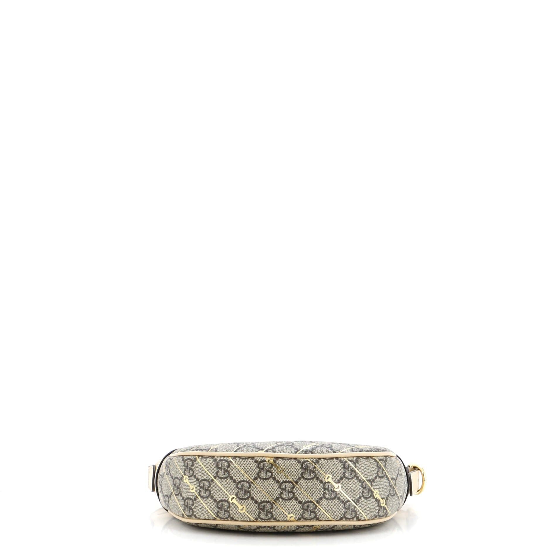 Gucci Ophidia Half Moon Bag Print Gg Coated Canvas Mini