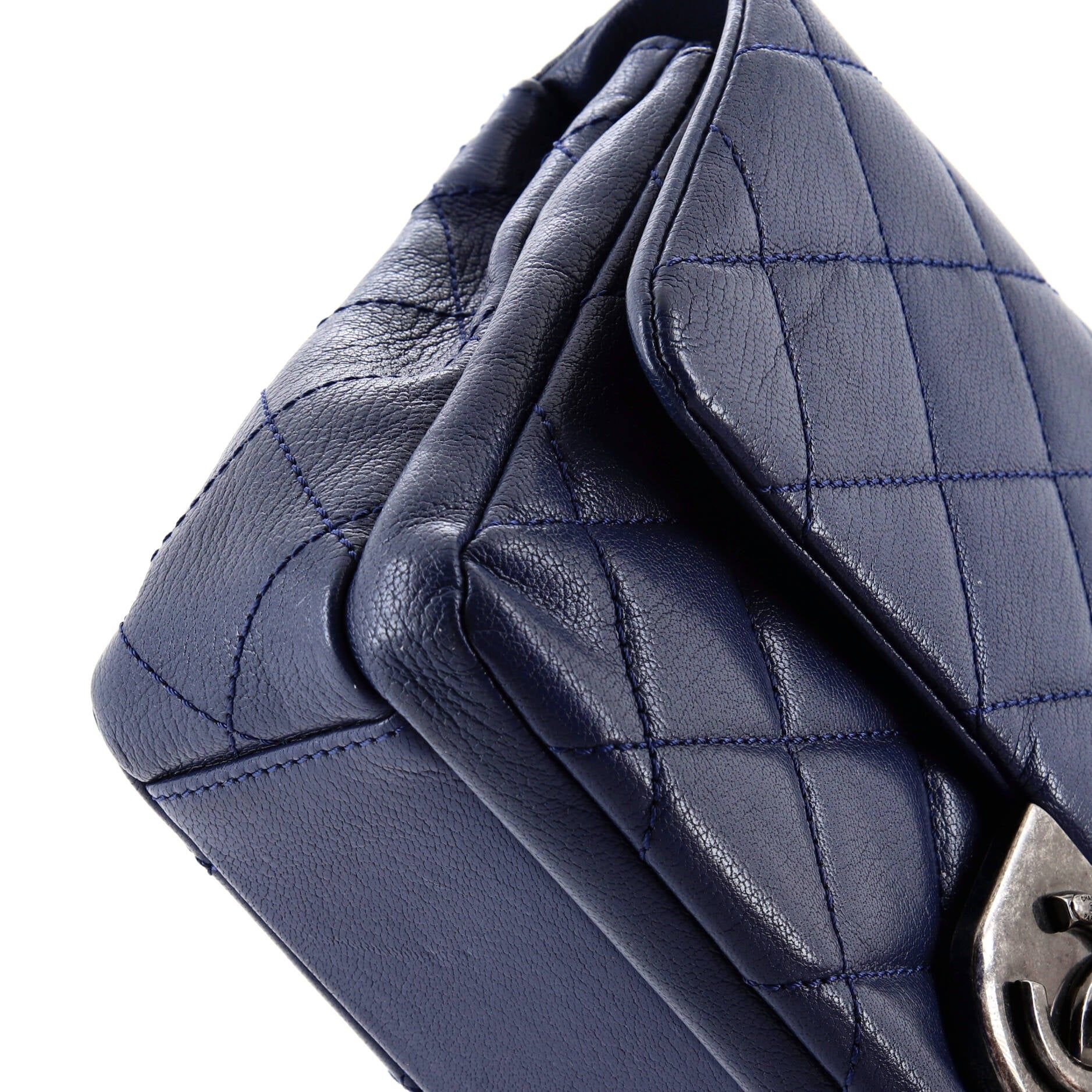 Chanel Double Carry Chain Waist Bag Quilted Goatskin Small