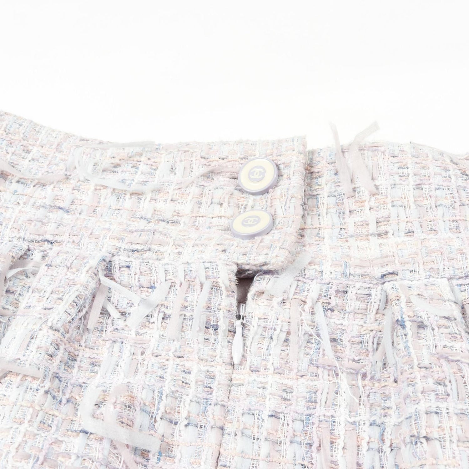 Chanel Purple Multicolor Coco Mark Button Skirt Fabric P 58340