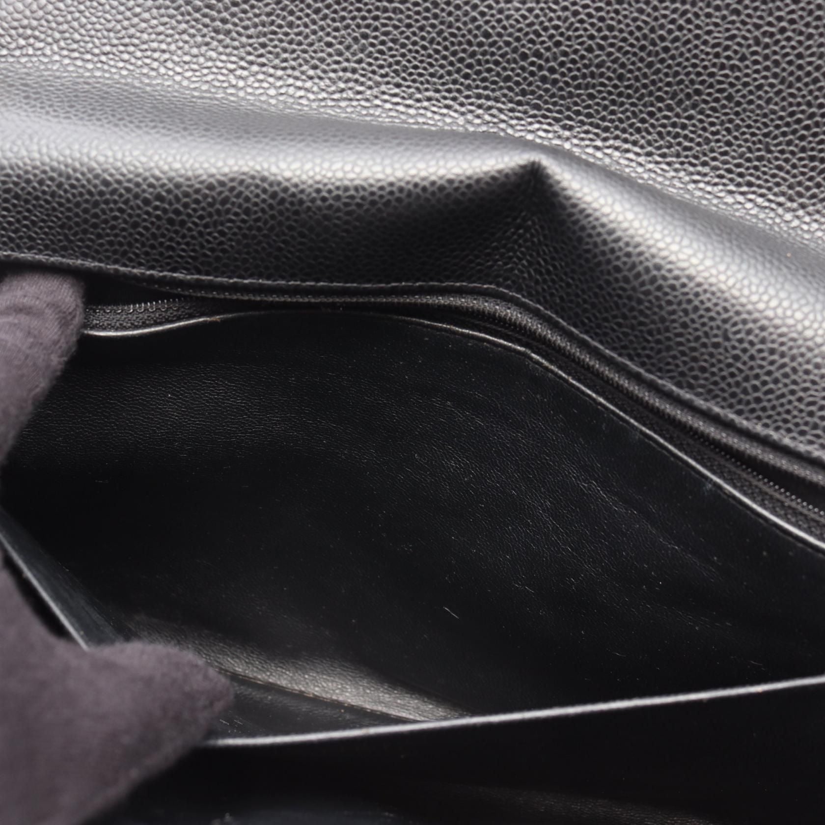 Chanel Black Big Matelasse 34 Shoulder Bag Calfskin (cowhide)