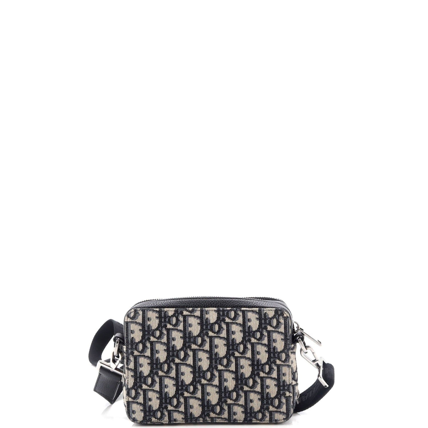 Christian Dior Kenny Scharf Double Zip Crossbody Pouch Oblique Canvas With Applique
