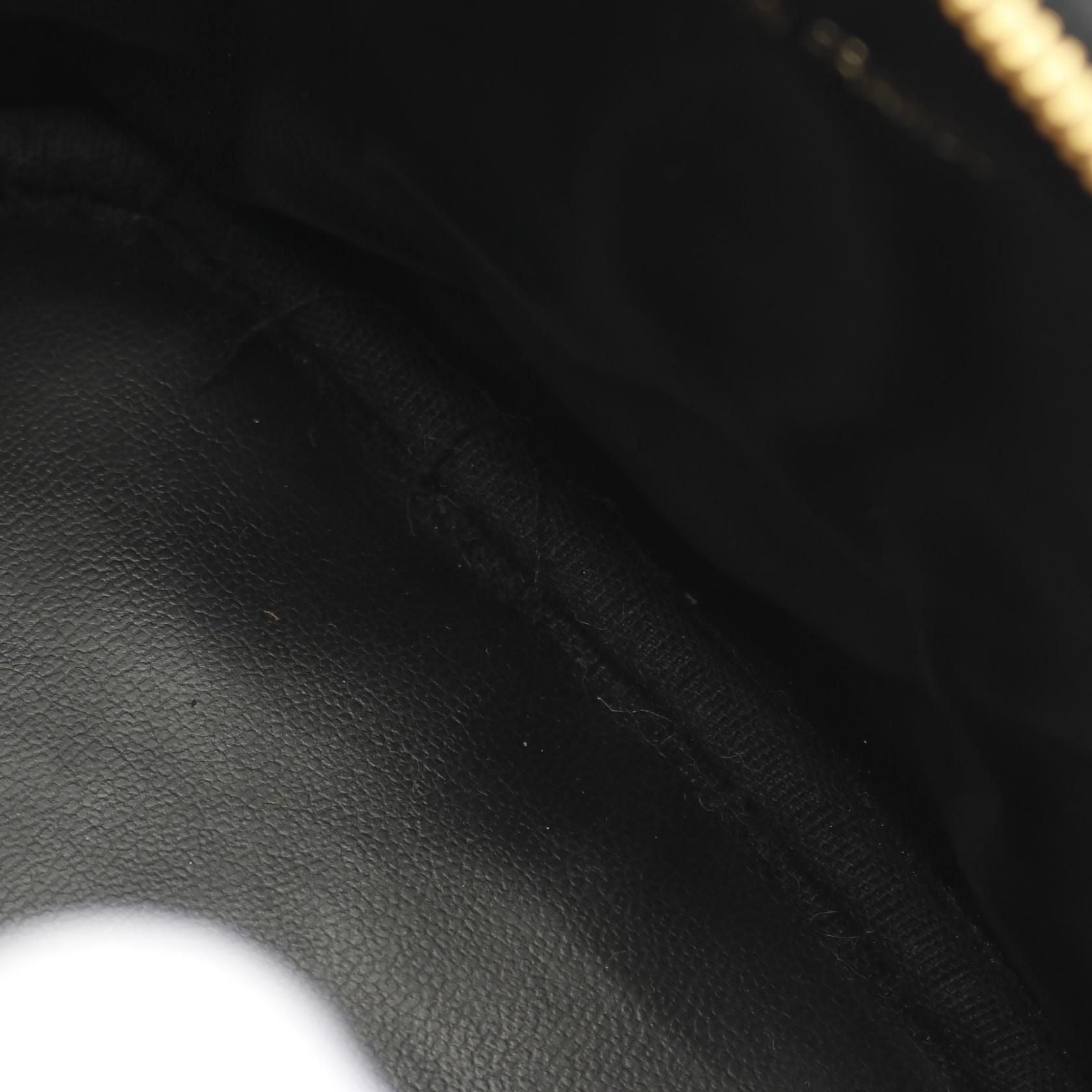 Chanel Black Coco Mark Handbag Leather Grained Calfskin A 01998