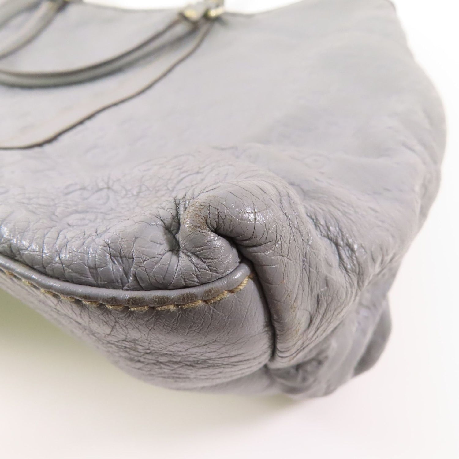 Gucci Cowhide Leather Tote Bag Gray Calfskin (cowhide) 201482