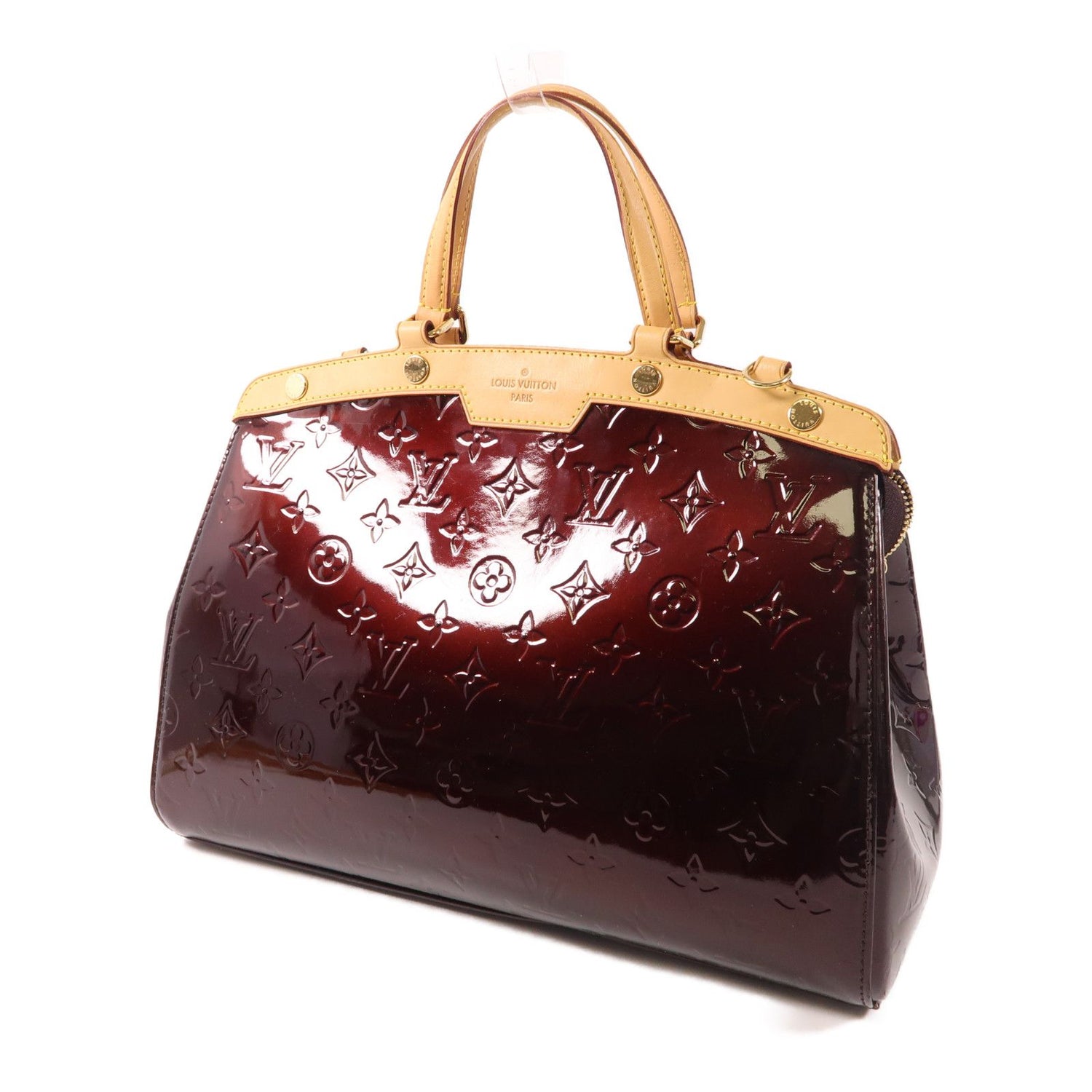 Louis Vuitton Vernis Brea Mm Hand-milled Shoulder Bag Rouge Fauviste Red Rouge 2way Shoulder Bag M 91690