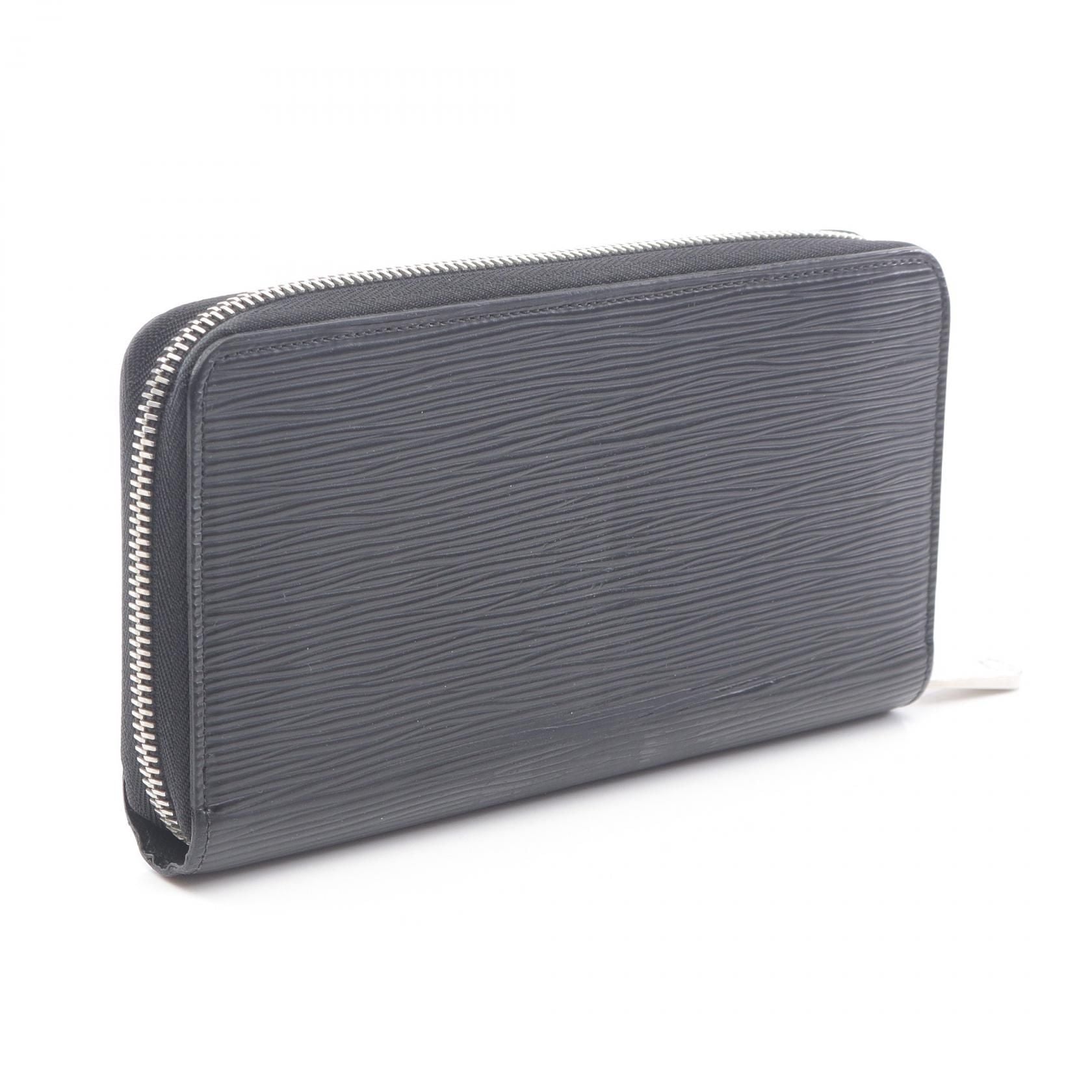 Louis Vuitton Zippy Wallet Black Around Long Wallet M 60072