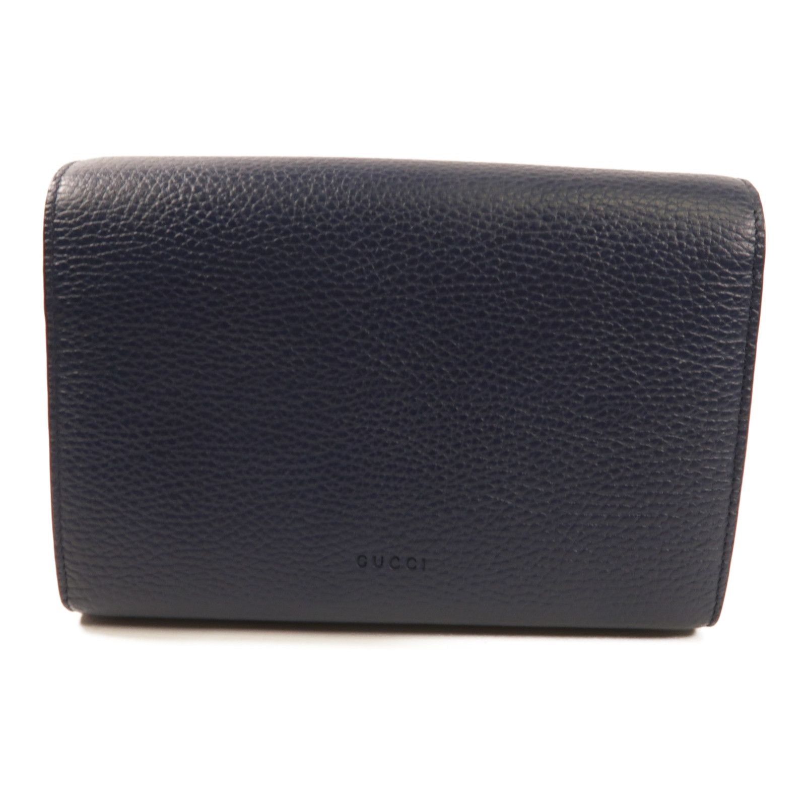 Gucci Dionysus Cowhide Leather Shoulder Bag Black Blue Calfskin (cowhide) 401231