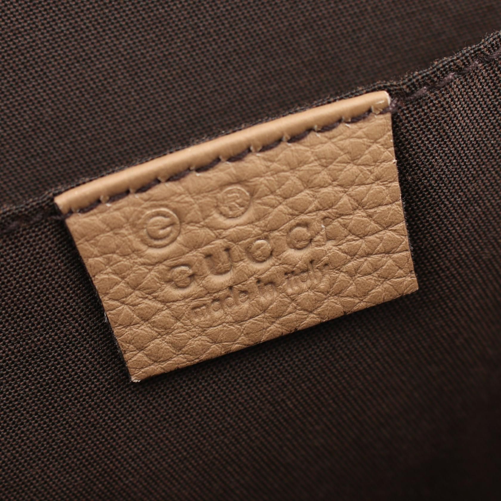 Gucci 2way Shoulder Handbag 341504 Leather Beige