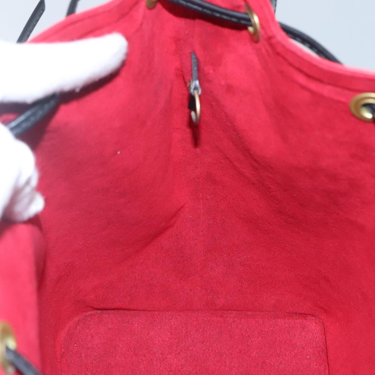 Louis Vuitton Epi Petit Noe Shoulder Bag Bicolor Black Red M 44017 Lv Auth
