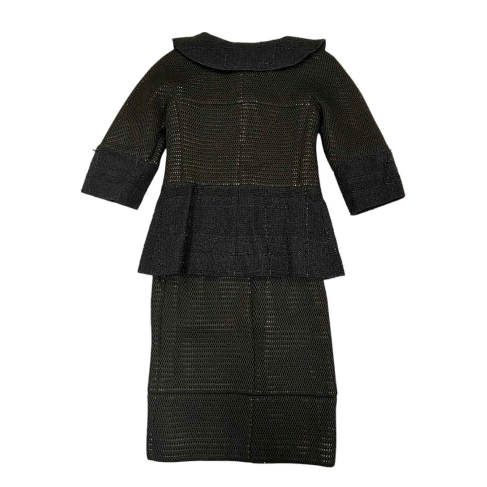 Chanel Jacket Skirt Setup P 45896w 05279 Nylon Black 34 Cc Coco