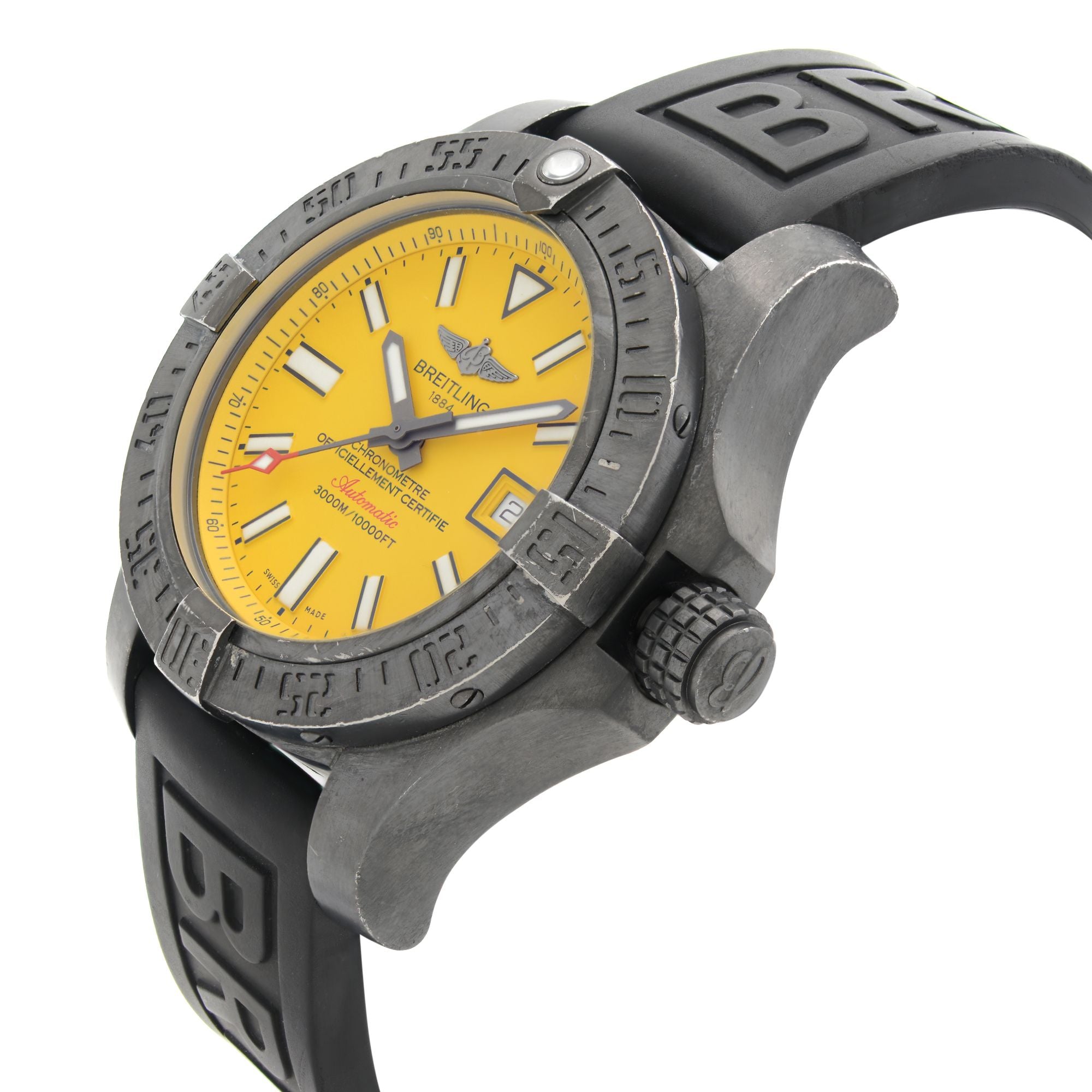 Breitling Avenger II Seawolf Black Steel Automatic Mens Watch M17331E2/I530-153S