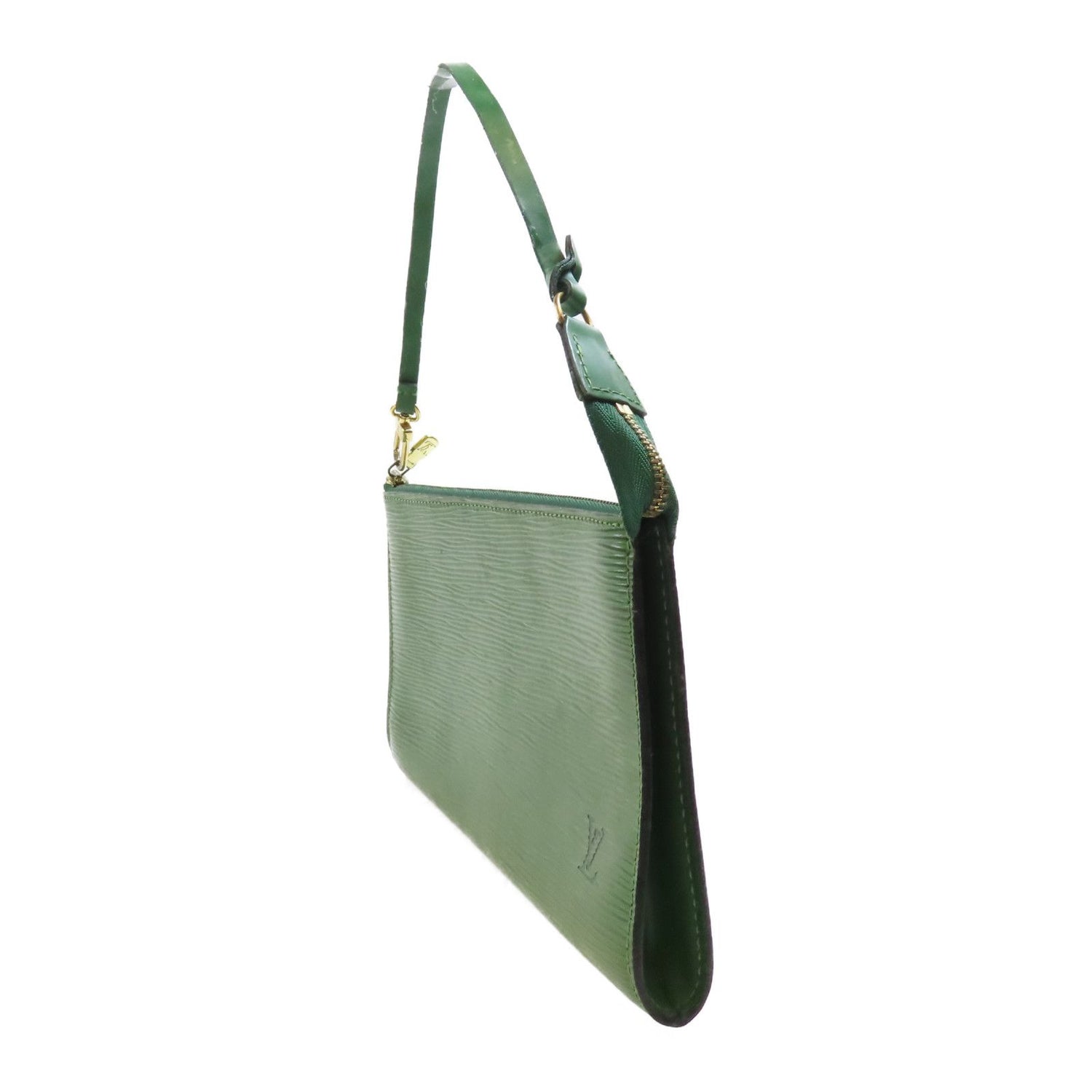 Louis Vuitton Epi Pochette Accessories Kanagi Hand-turned Bag Green Color Green Handbag M 52944