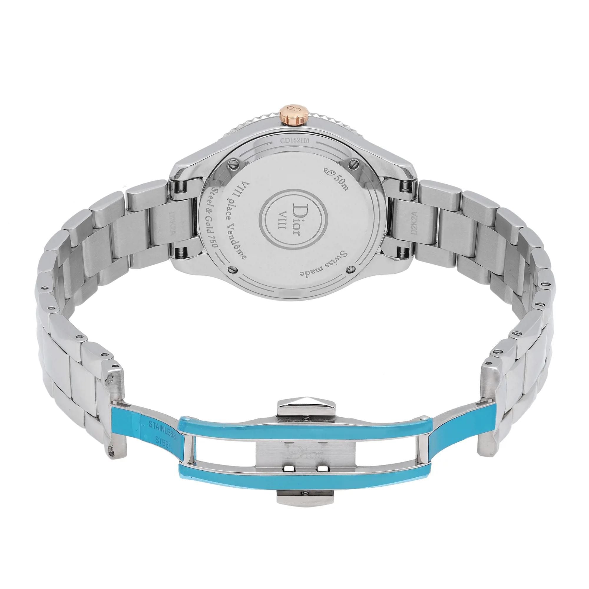 Christian Dior VIII Montaigne Steel Diamond MOP Dial Ladies CD1521I0M001