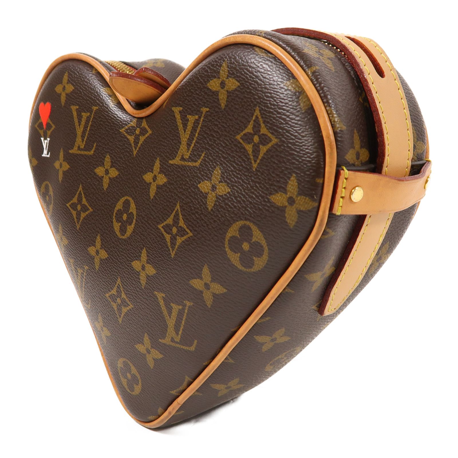 Louis Vuitton Monogram Game On Coeur Gold Shoulder Back Bag Palm Color Brown Shoulder Bag M 57456