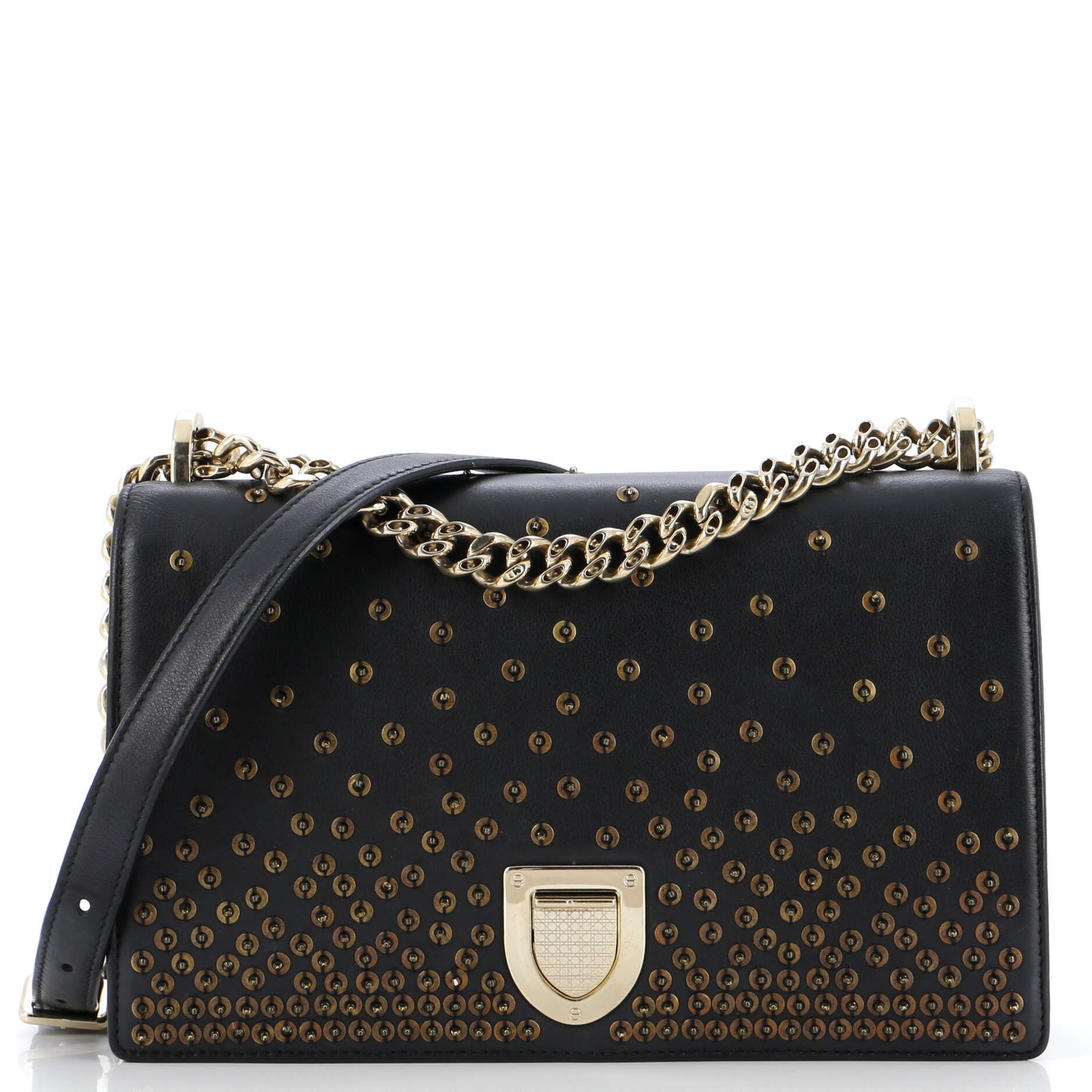 Christian Dior Diorama Flap Bag Sequin Embellished Lambskin Medium