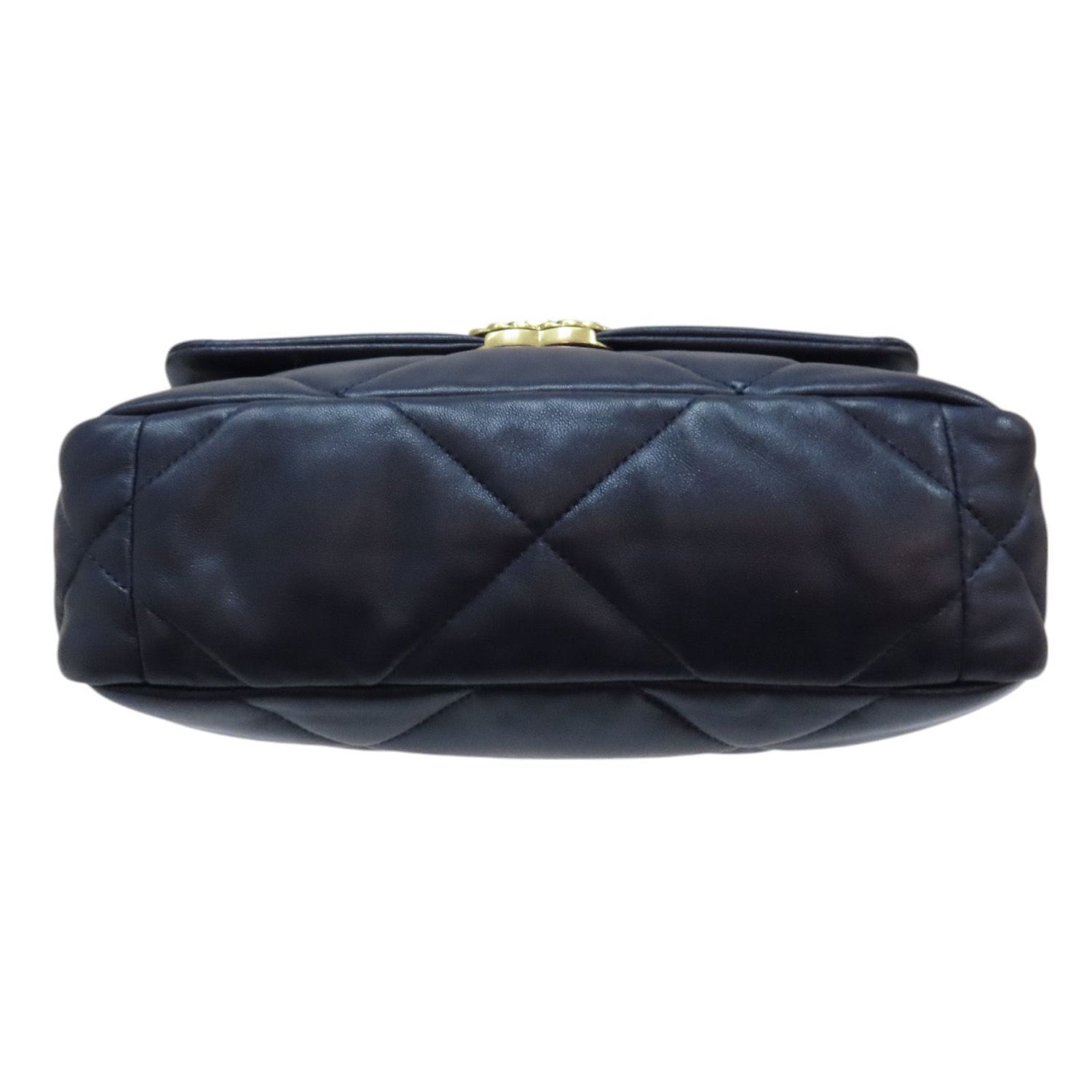 Chanel Matelasse 19 Chain Shoulder Bag Lambskin Blue As 1160