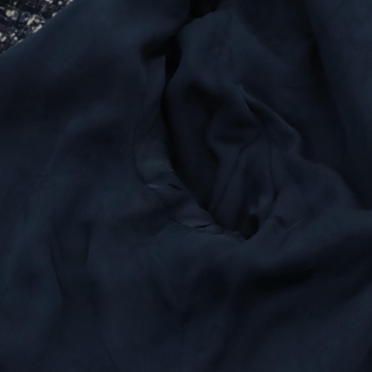 Chanel Jacket 34 Jacket Tweed 34 Blue Cc Auth