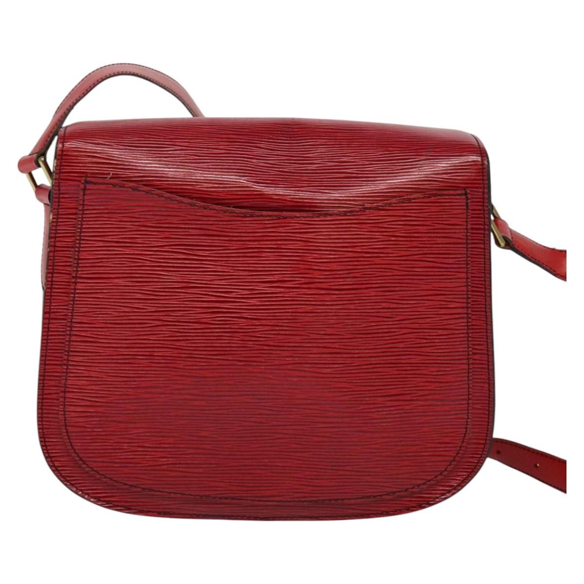 Louis Vuitton Epi Saint Cloud Gm Shoulder Bag Red M 52197 Lv Auth