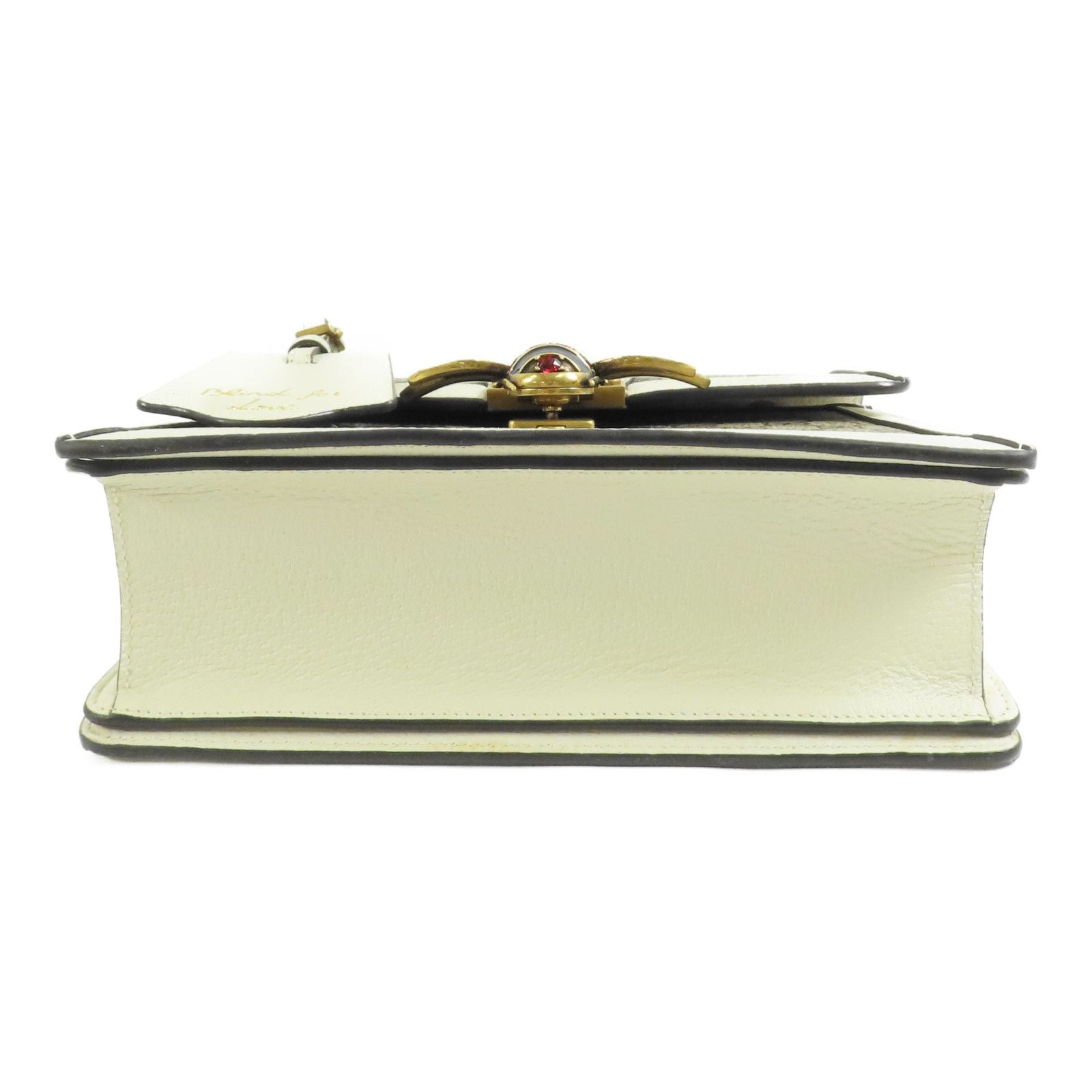 Gucci GG Supreme Monogram Small Queen Margaret Top Handle Bag Beige White