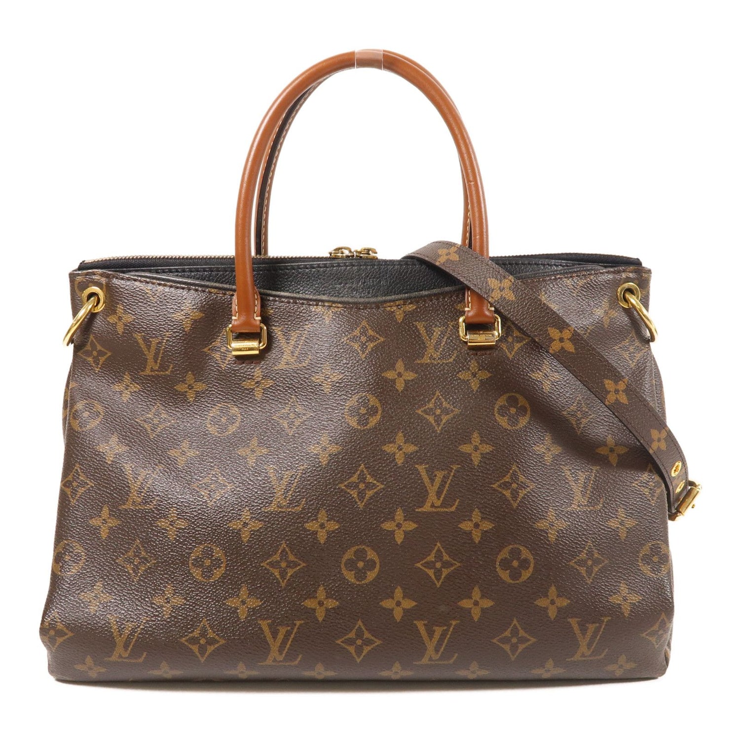 Louis Vuitton Monogram Pallas Hand-milled Shoulder And Back Bags Brown Noir 2way Shoulder Bag M 41064