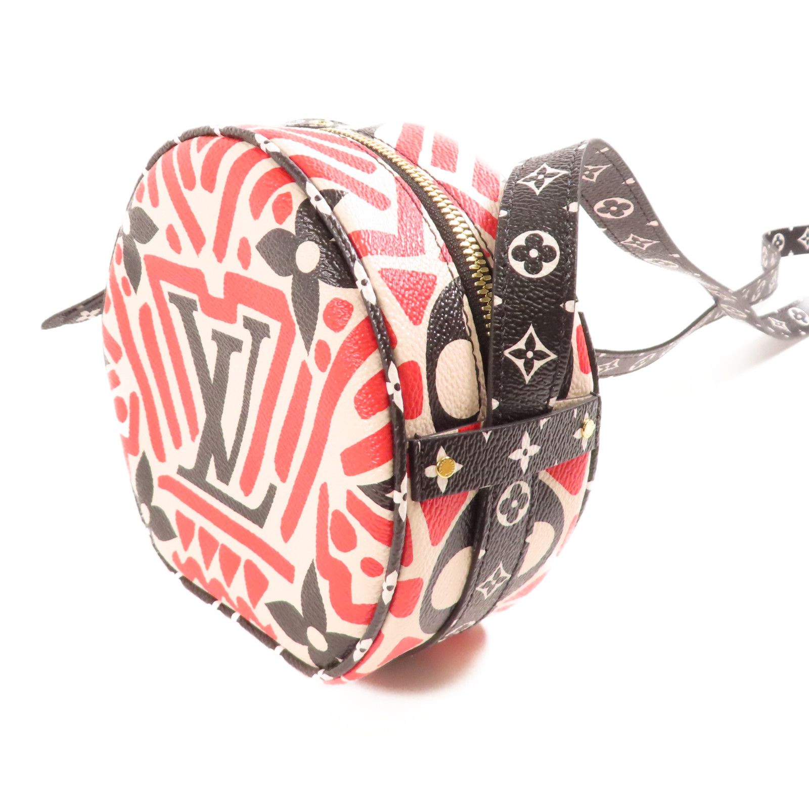 Louis Vuitton Monogram Giant Boite Chapeau Gold Shoulder Bag Red Black White Shoulder Bag M 45366