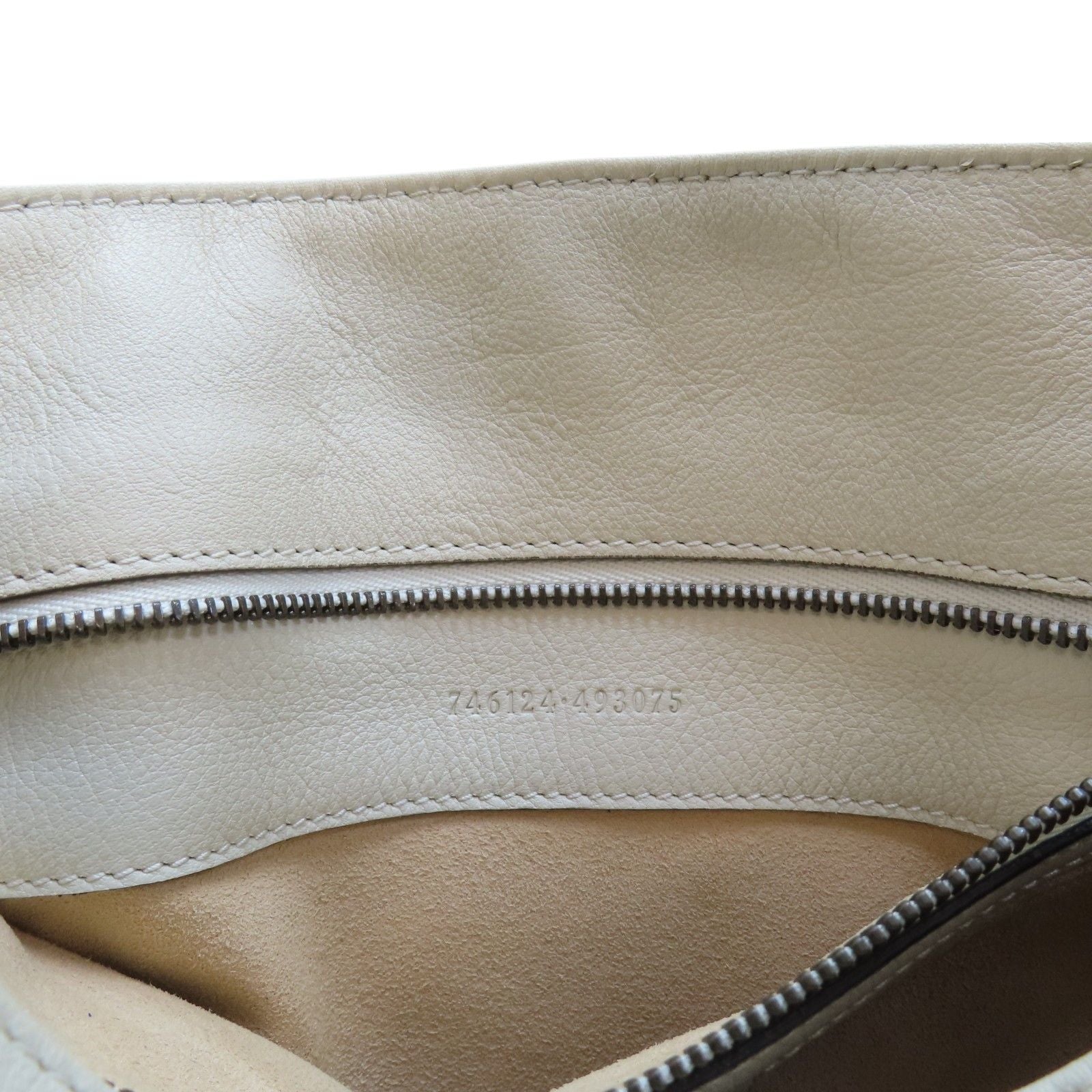 Gucci Diana Medium Bamboo Shoulder Handbag White Leather 746124