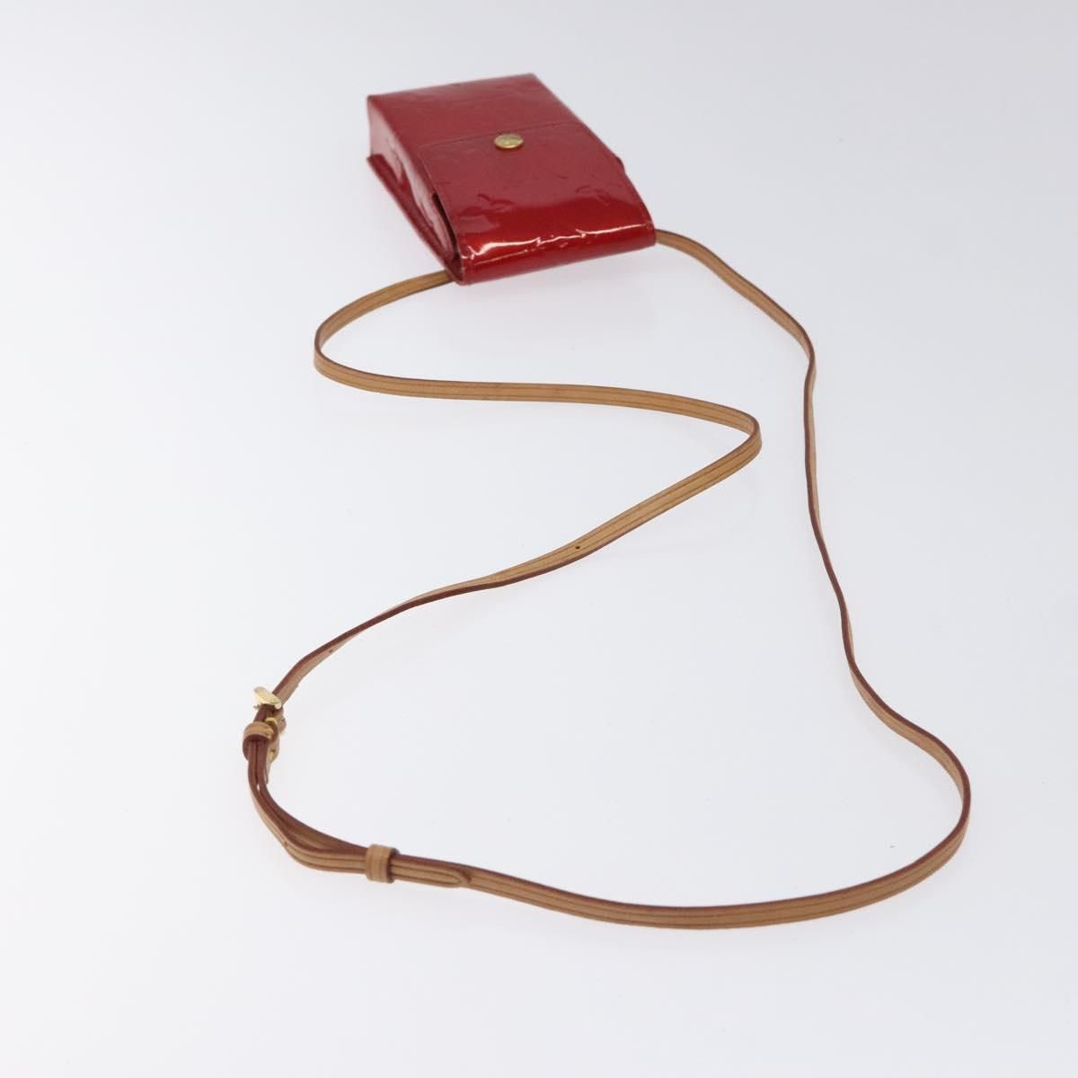 Louis Vuitton Vernis Green Cigarette Case Red M 91155 Lv Auth