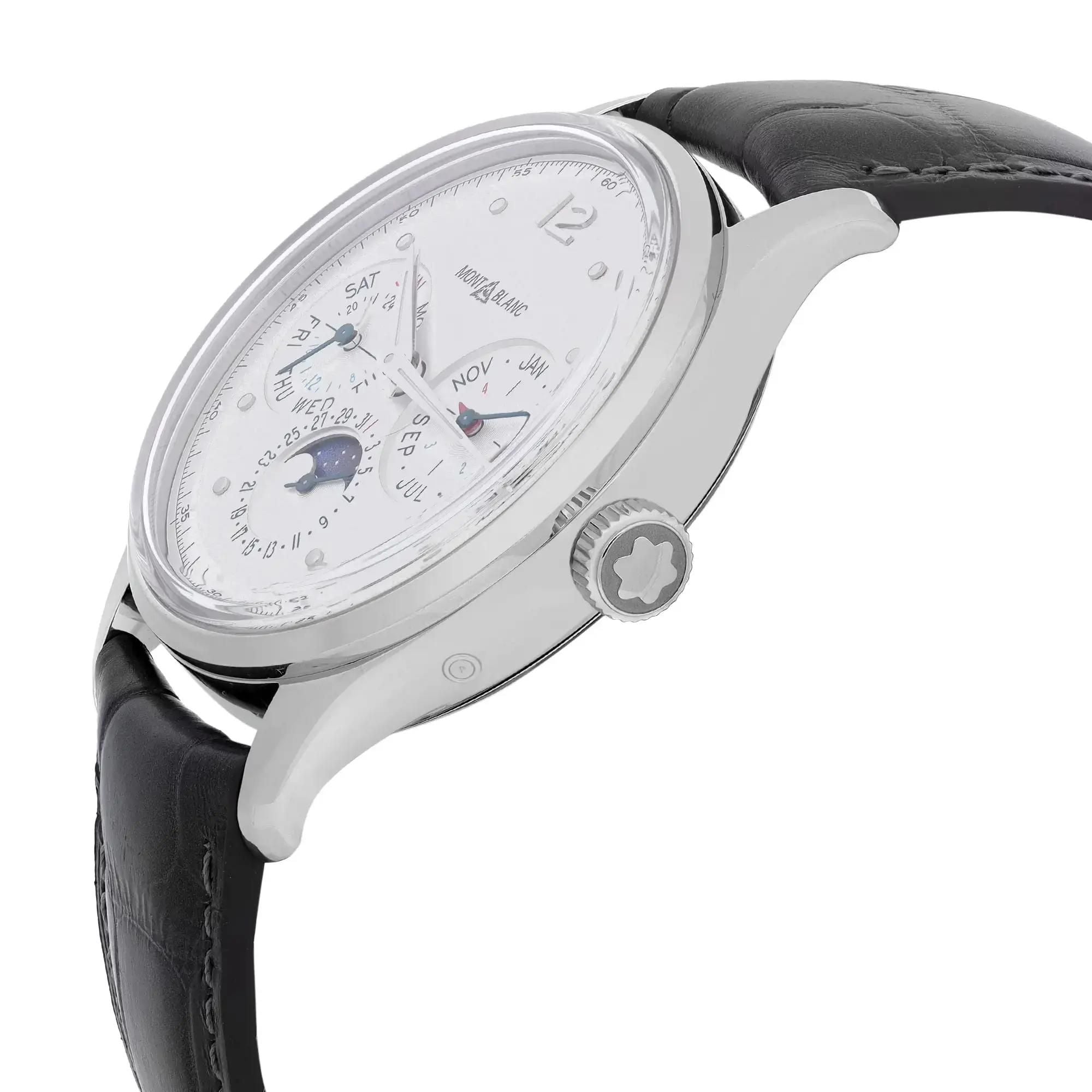 Montblanc Heritage Perpetual Calendar Steel White Dial Automatic Watch MB119925