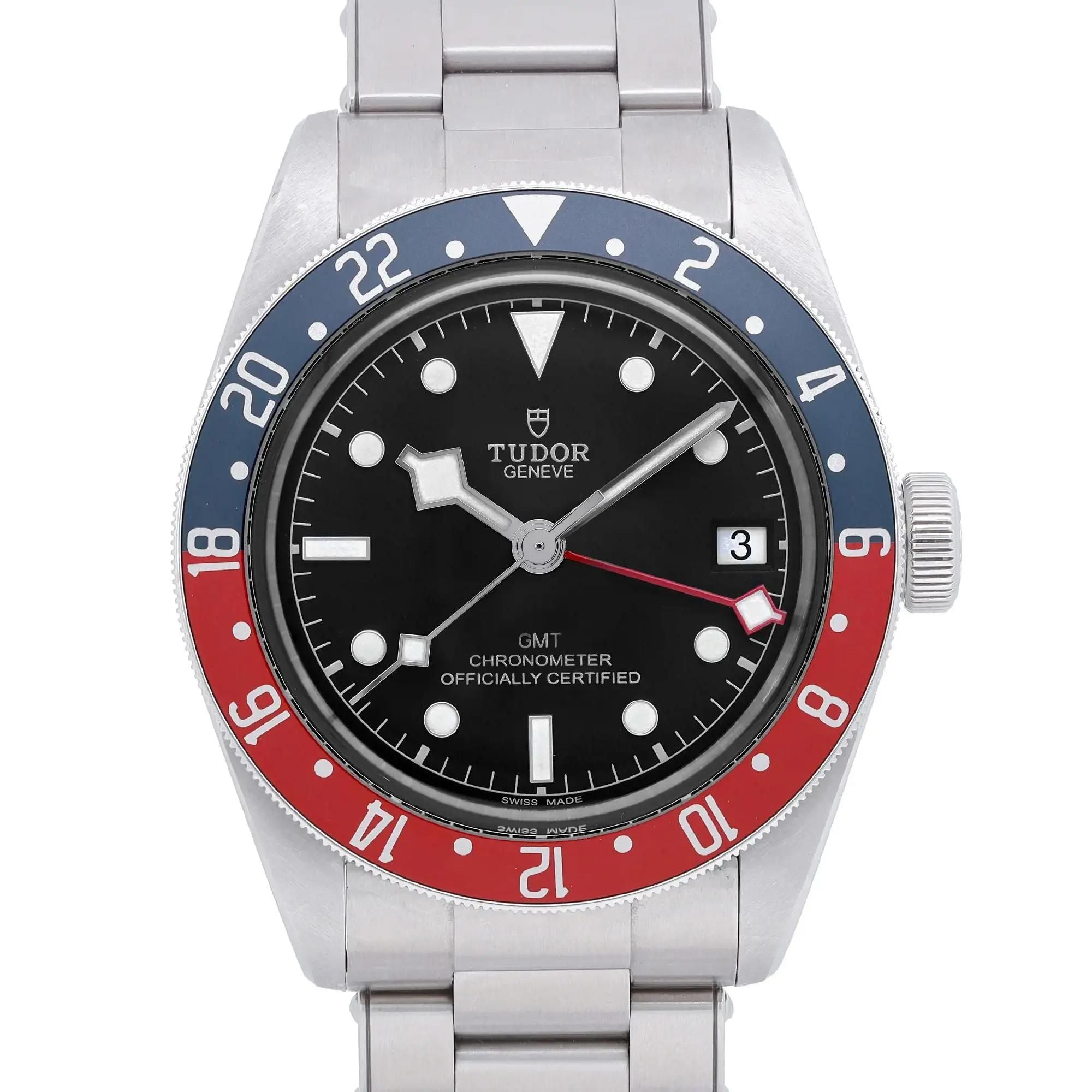 Tudor Heritage Black Bay GMT Steel Black Dial Automatic Watch 79830RB