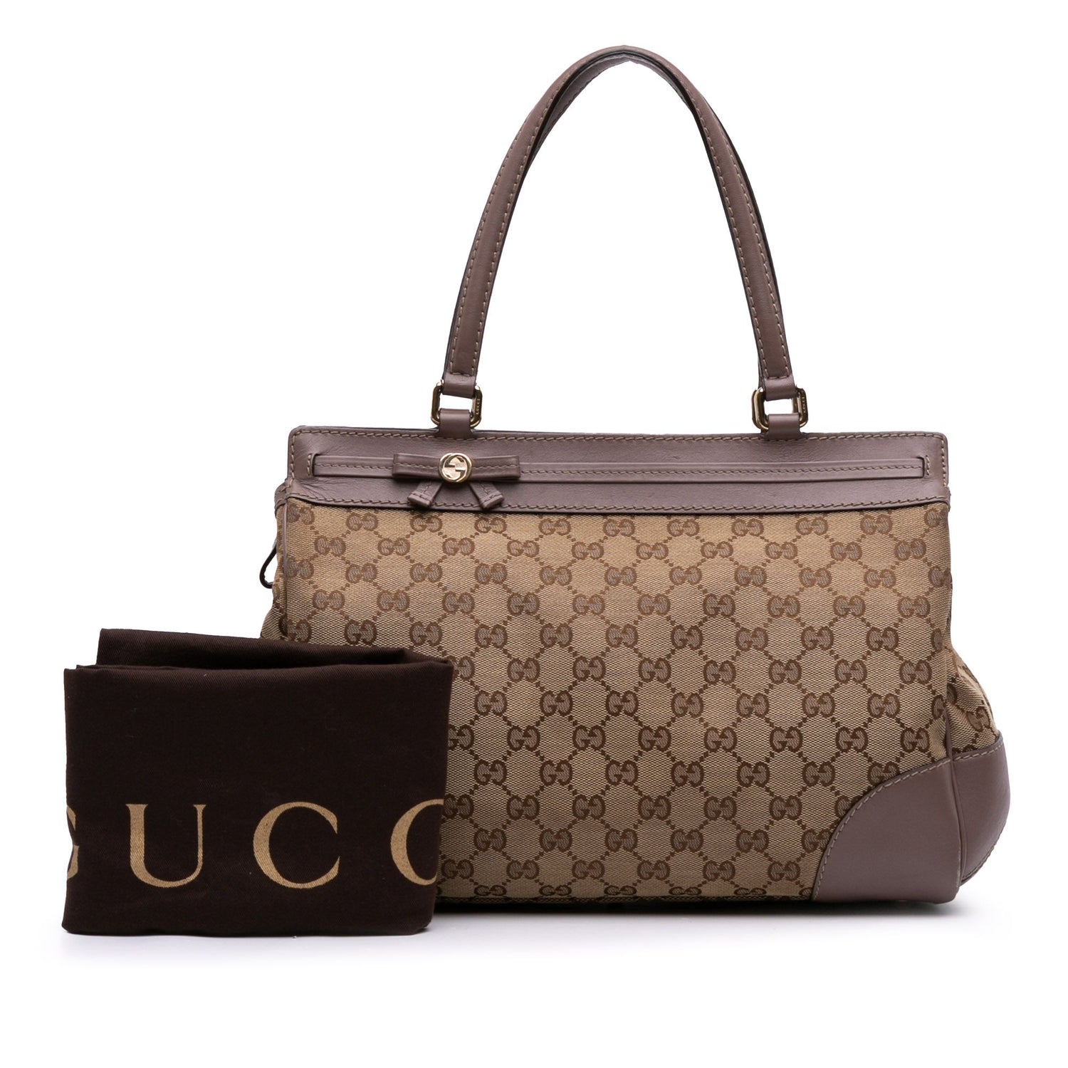 Gucci GG Canvas Mayfair Tote Brown