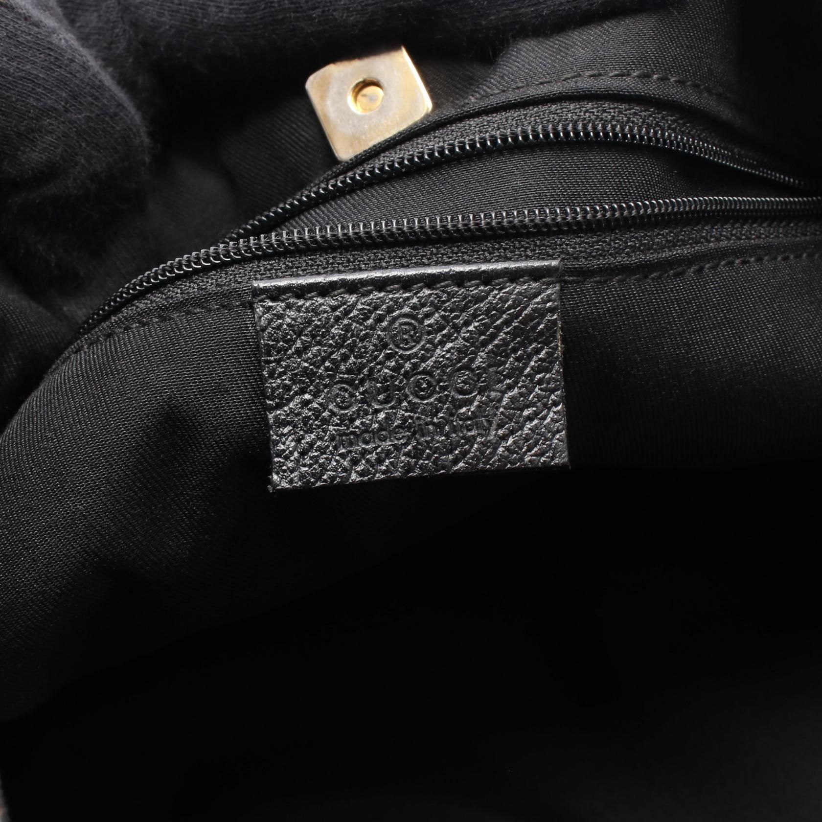 Gucci Abbey Gg Canvas Tote Bag Black Canvas 146247