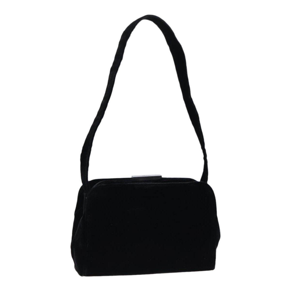 Prada Shoulder Bag Velor Black Auth