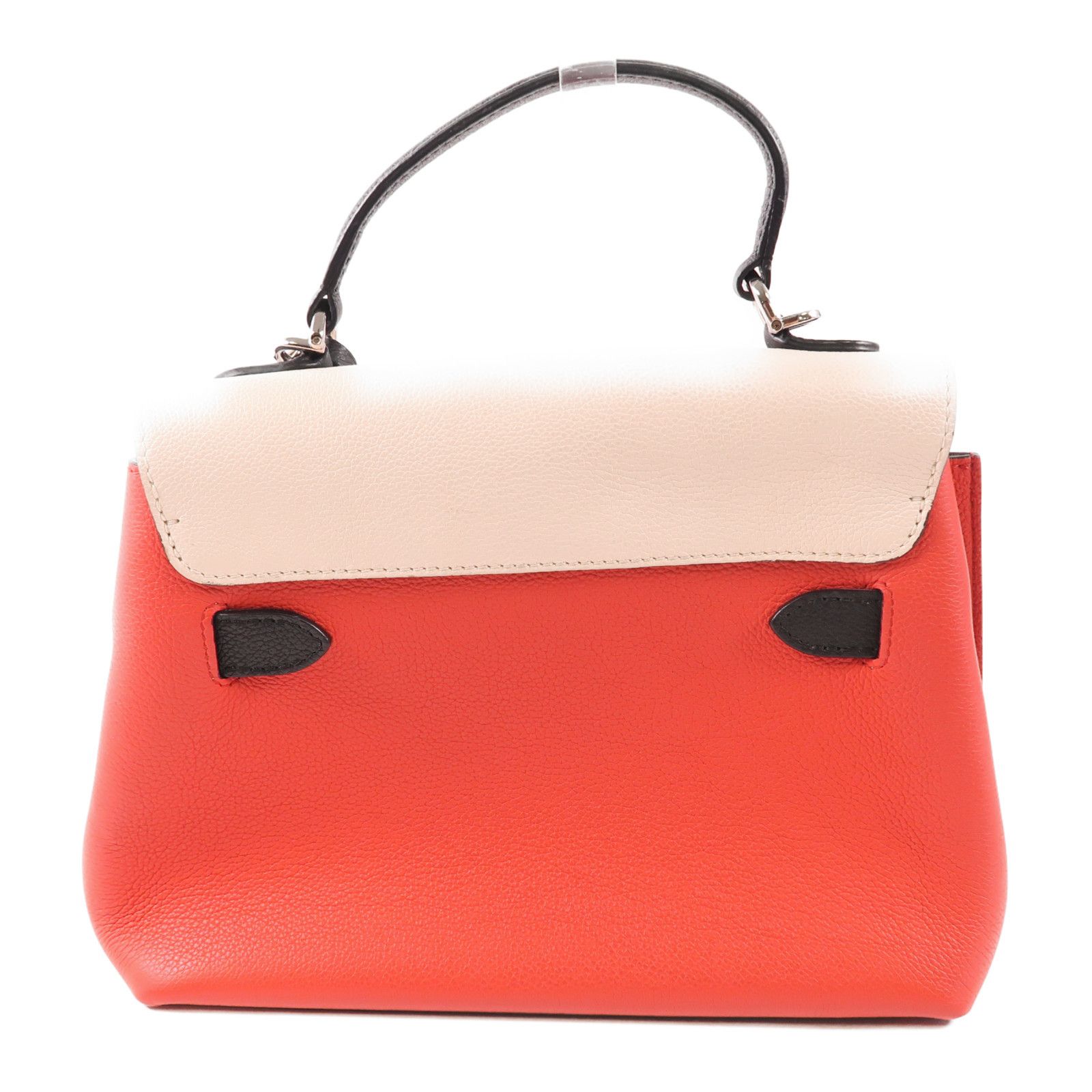 Louis Vuitton Cowhide Leather Lockme Ever Bb Hand-turn Shoulder Bag White Red Black/red/white 2way Shoulder Bag M 53950
