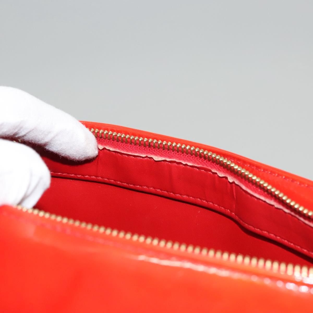 Louis Vuitton Vernis Houston Hand Bag Red M 91092 Lv Auth