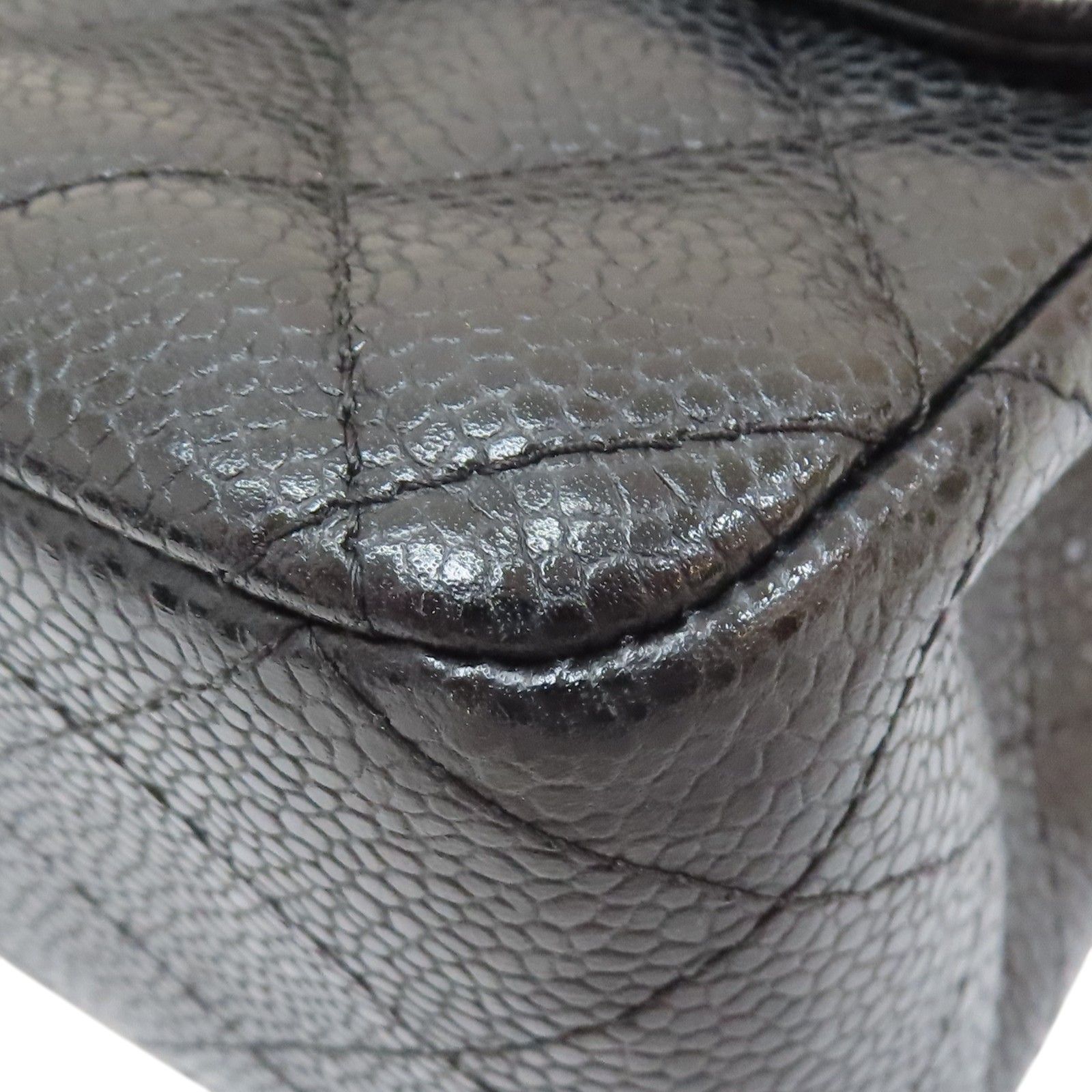 Chanel Matelasse Coco 25 Chain Shoulder Bag Calfskin Black Silver (no Card)