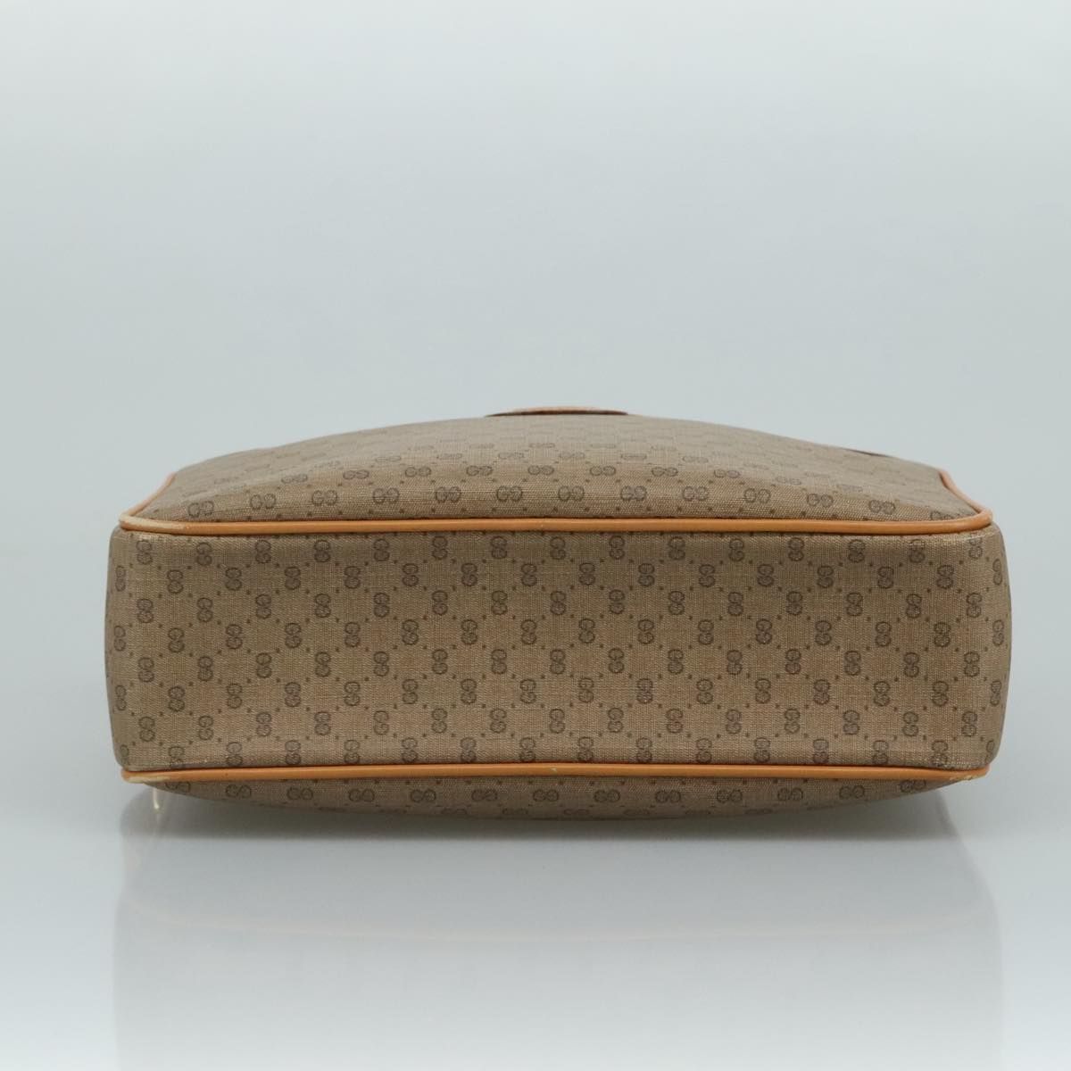 Gucci Micro Gg Supreme Shoulder Bag Pvc Beige Auth
