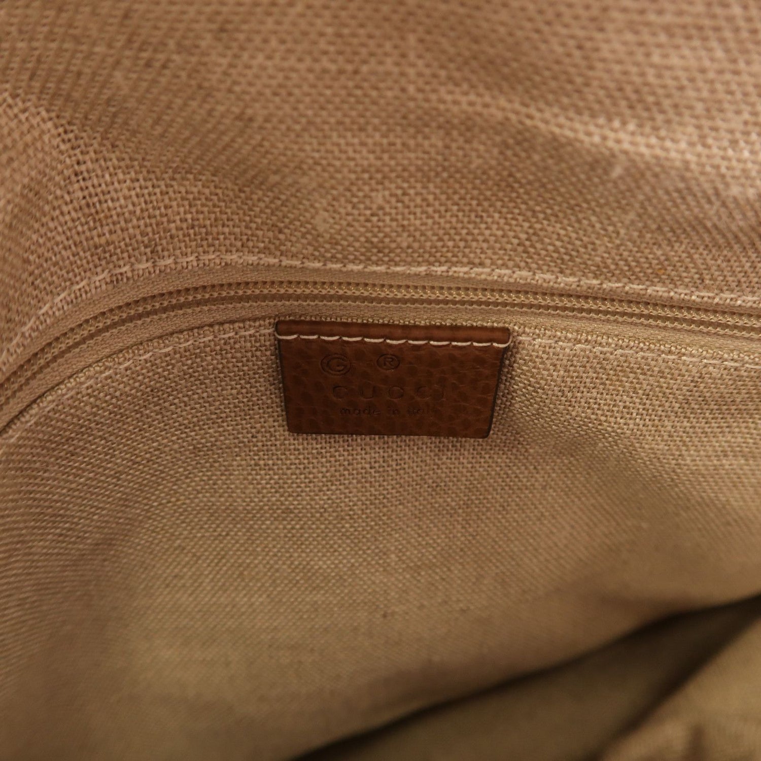 Gucci Canvas Bree Micro Hobo Gold Shoulder Bag Brown Gg Canvas 449244