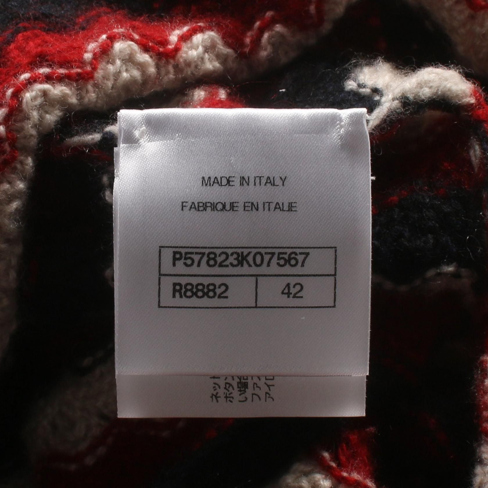 Chanel Navy Red White Dress Other Cashmere P 57823k 07567