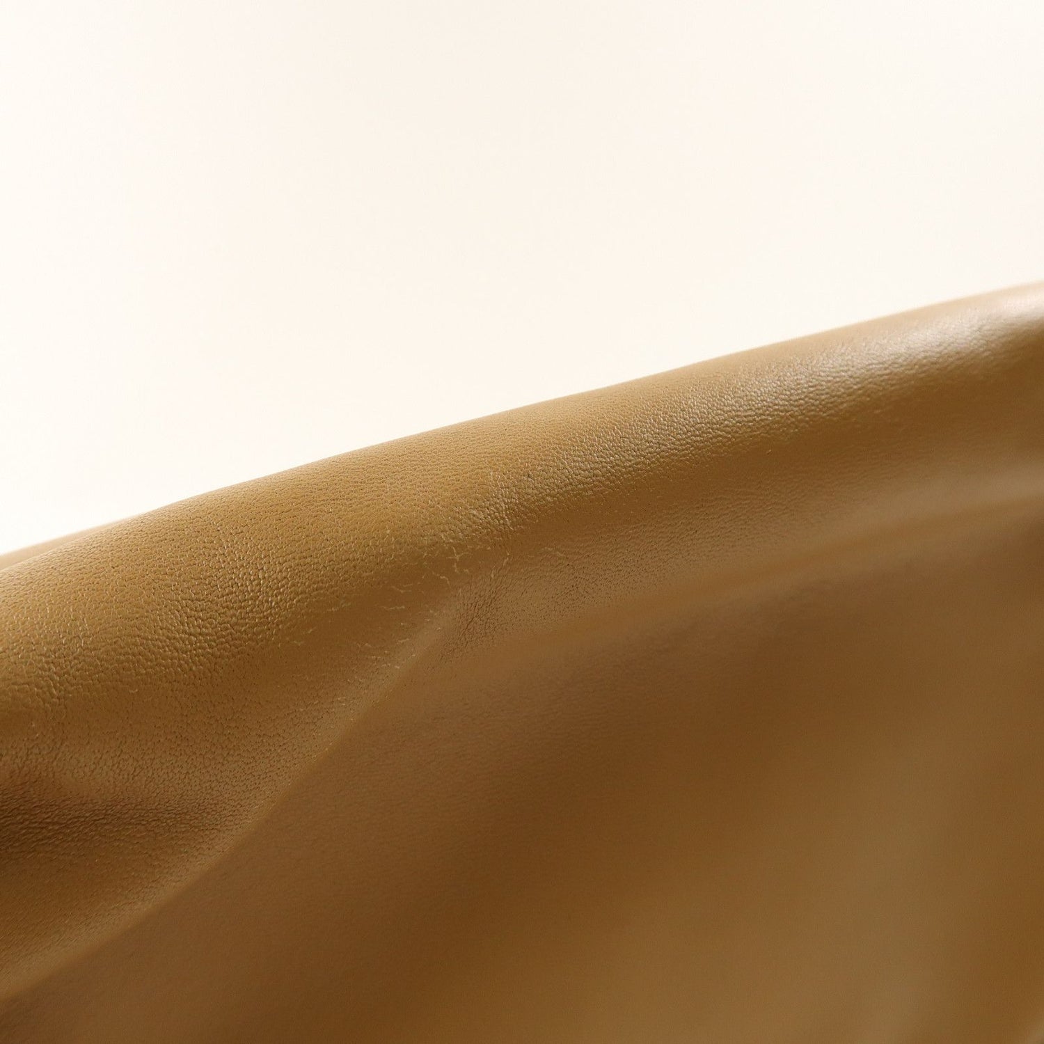 Chanel Brown Beige Lacquered Leather Bag Lambskin