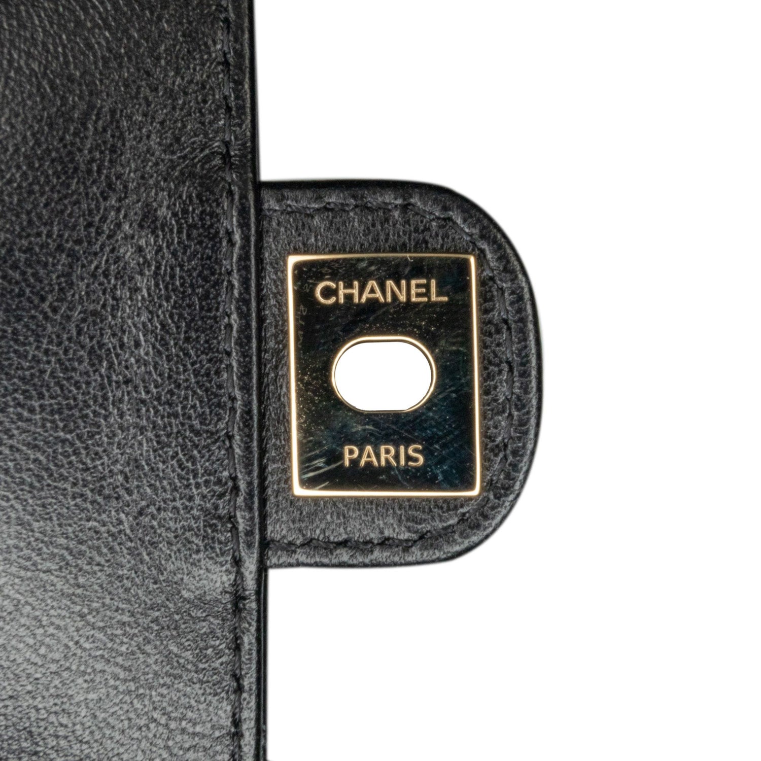 Chanel Lambskin CC In Love Heart Zipped Arm Coin Purse Black