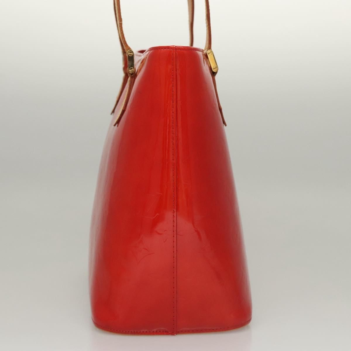 Louis Vuitton Vernis Houston Hand Bag Red M 91092 Lv Auth