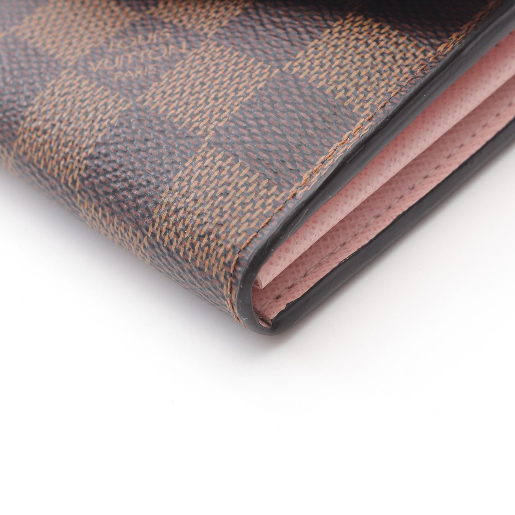 Louis Vuitton Portefeuille Sarah Ebene Brown Rose Valerine Bifoldpurse N 60114