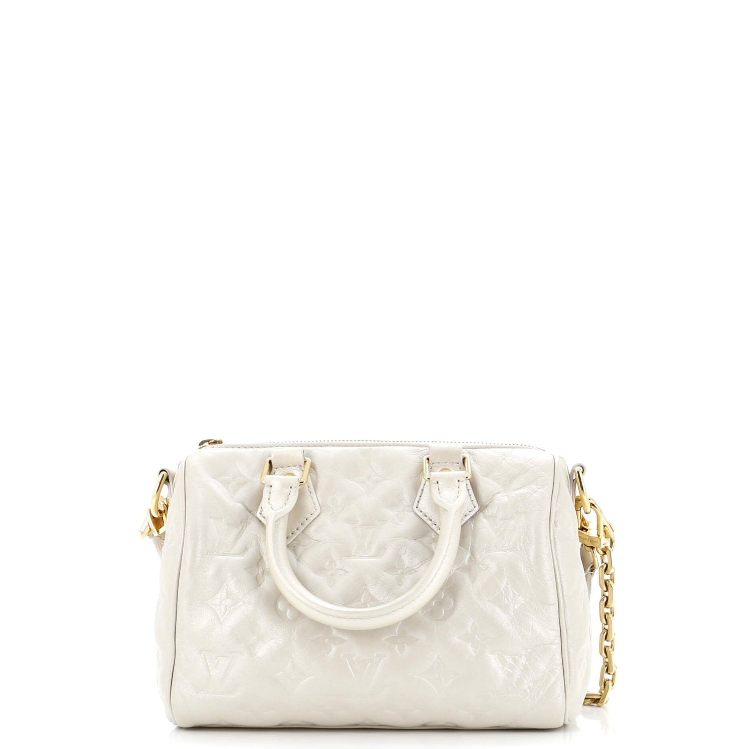 Louis Vuitton Speedy Bandouliere Bag Limited Edition Fall In Love Monogram Embossed Lambskin 22