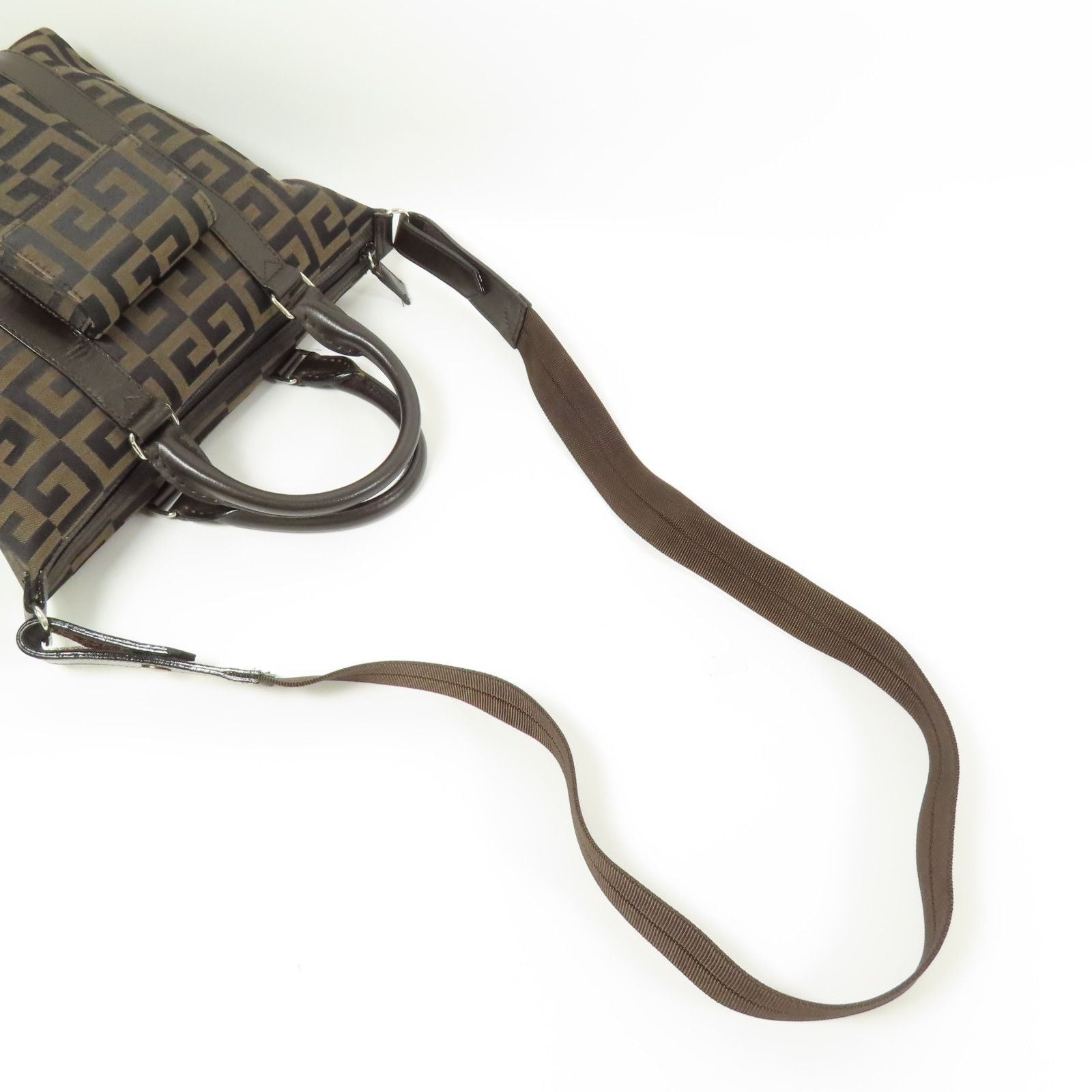 Givenchy Canvas Shoulder Bag Hand-turn Shoulder Bag 2way Shoulder Bag Brown Canvas