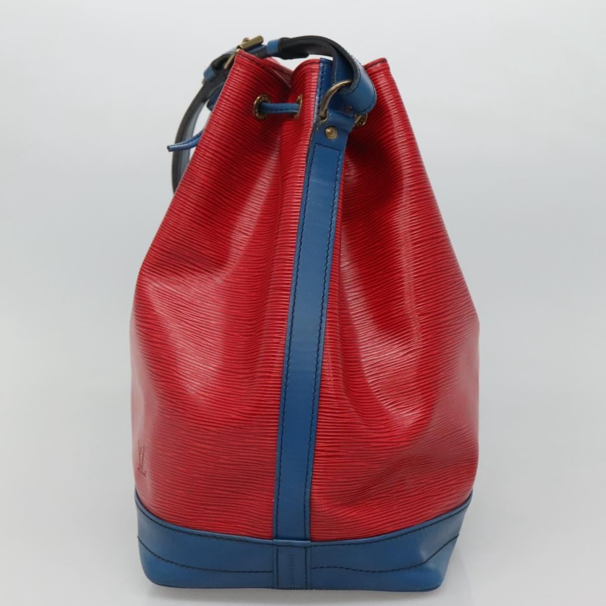 Louis Vuitton Epi Noe Shoulder Bag Bicolor Red Blue M 44084 Lv Auth