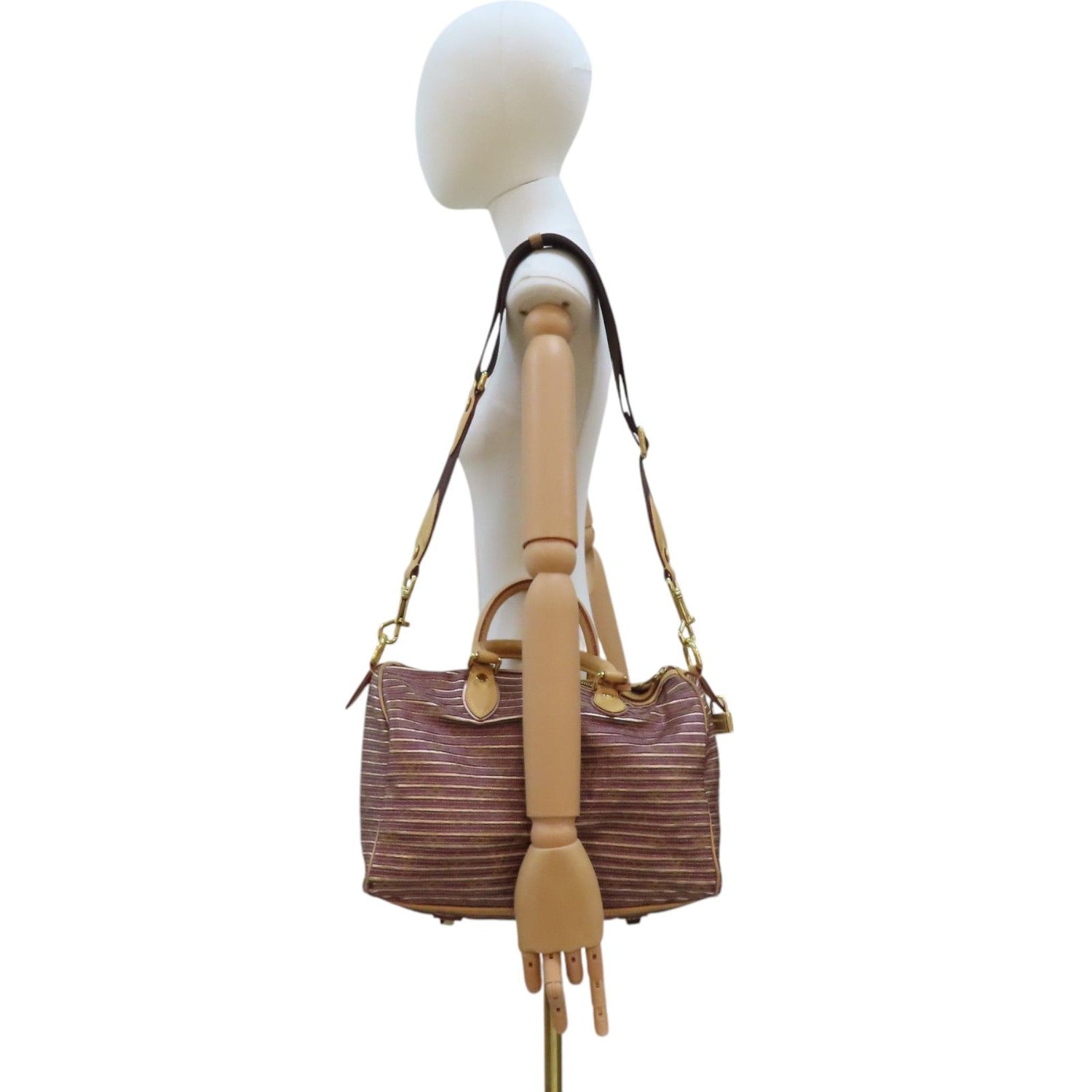 Louis Vuitton Speedy Bandouliere 30 Monogram Eden Peach Shoulder Handbag M 40357
