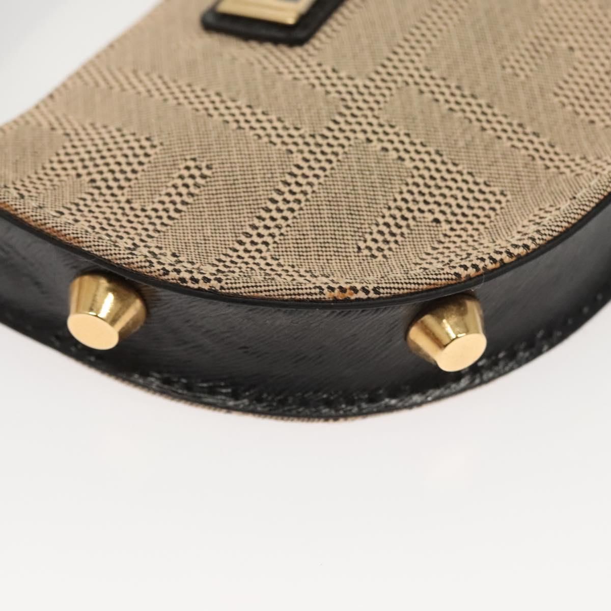 Fendi Zucca Canvas Accessory Pouch Beige Gold Auth