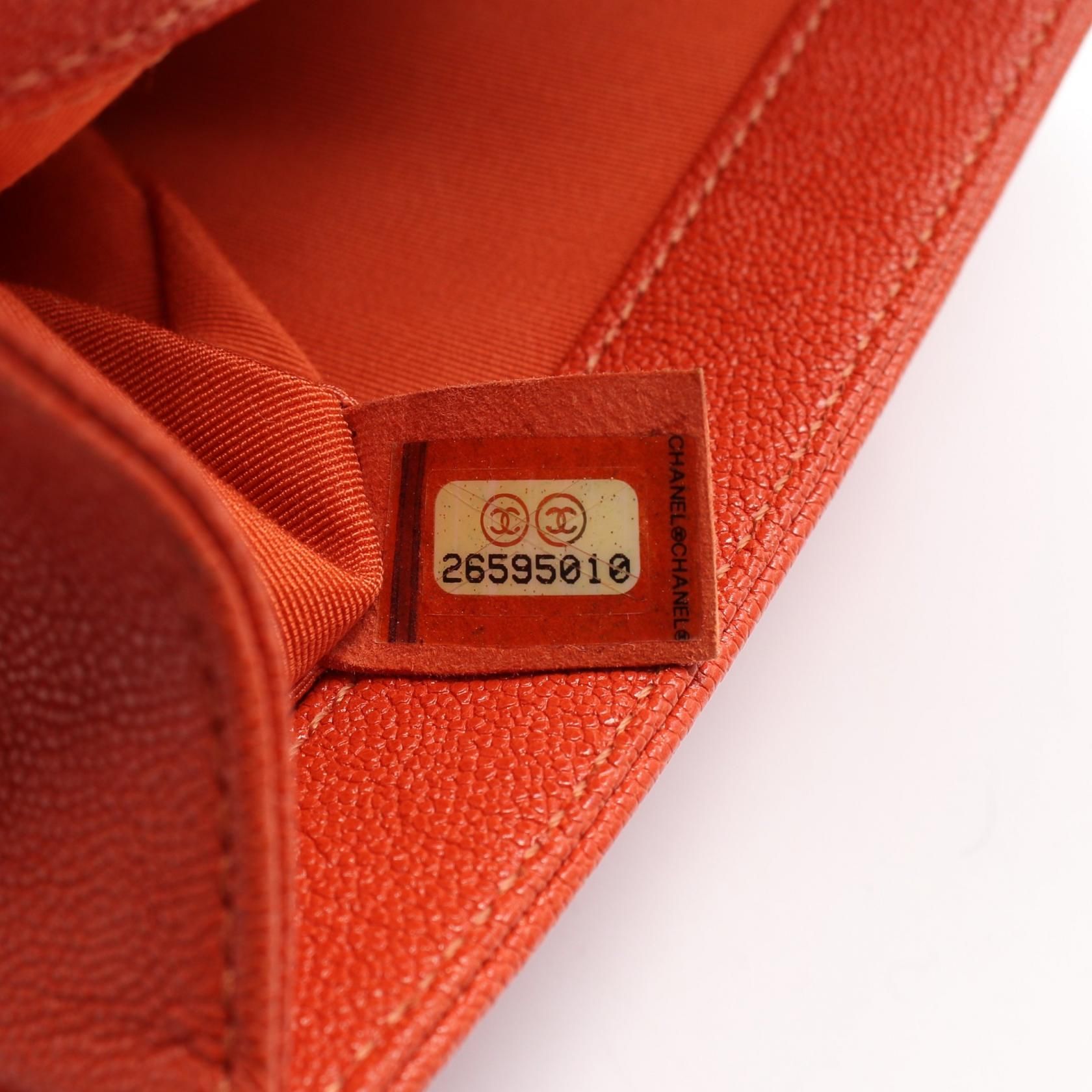 Chanel Boy Small Chain Shoulder Bag A 67085 Grained CalfskinOrange