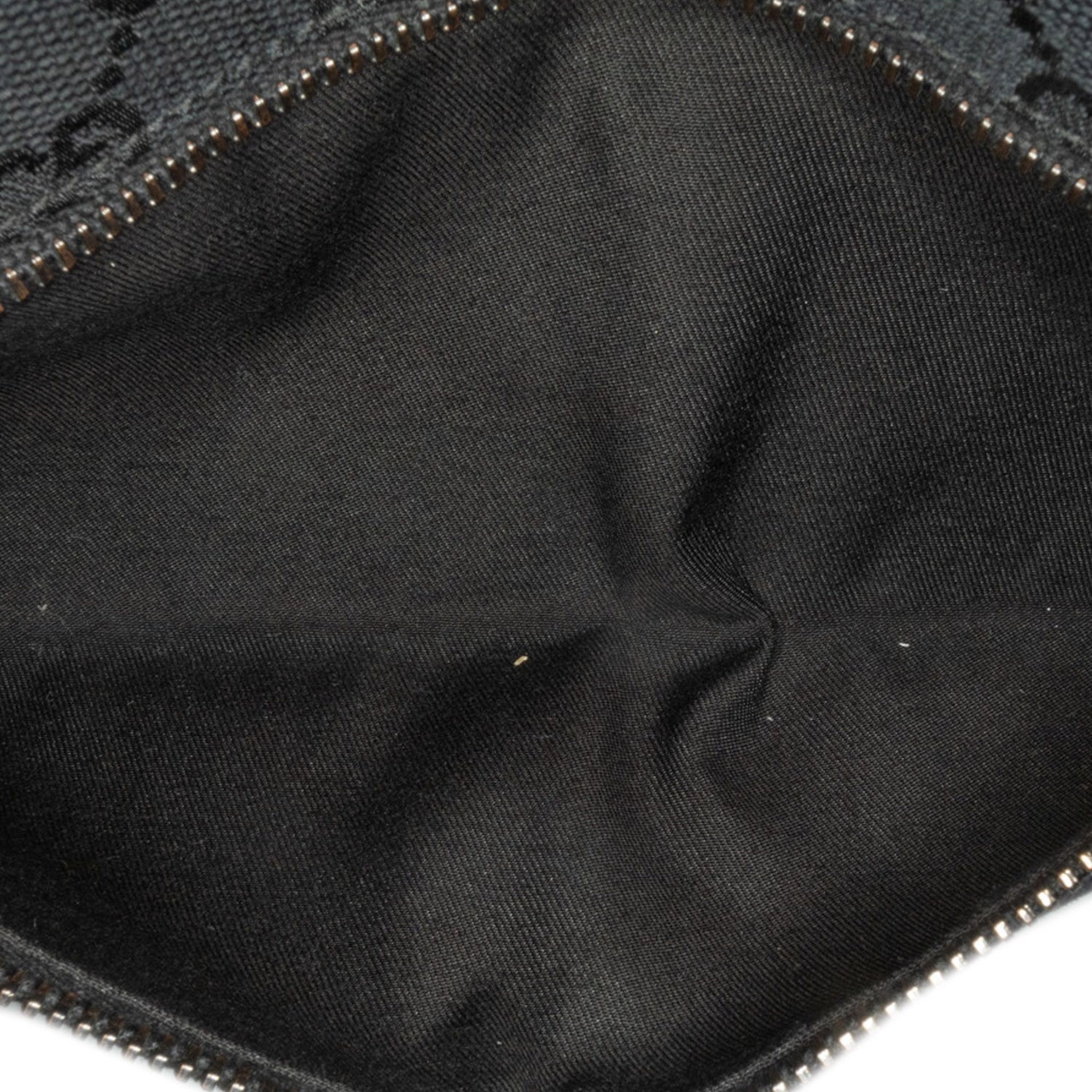 Gucci GG Canvas Double Pocket Belt Bag Black