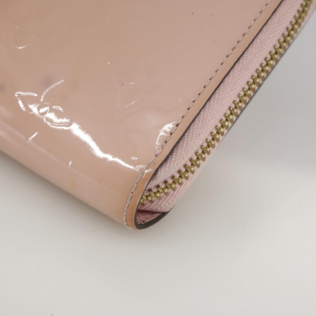 Louis Vuitton Vernis Zippy Wallet Rose Valerine M 93522 Lv Auth