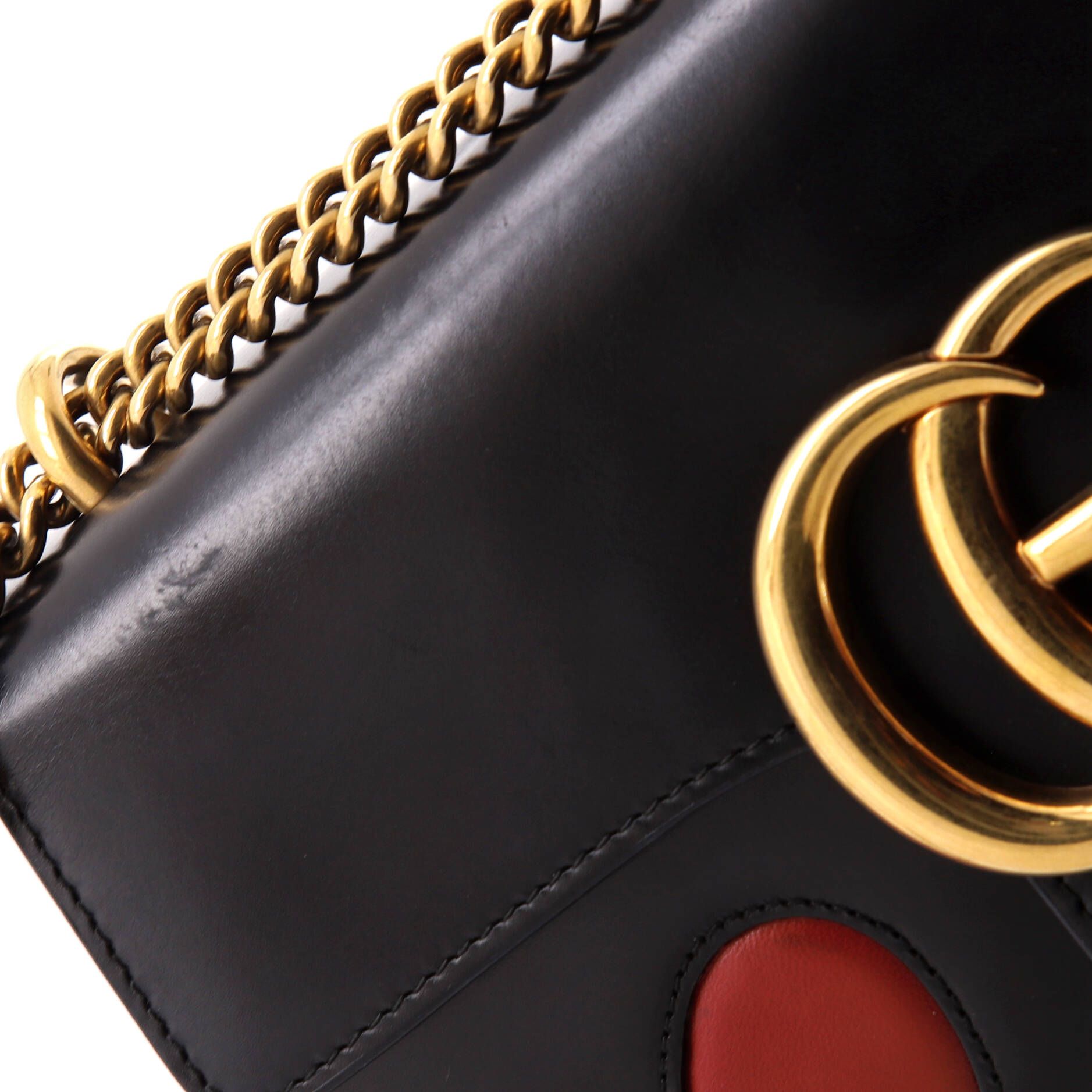 Gucci Marmont Chain Shoulder Bag Patchwork Leather Medium